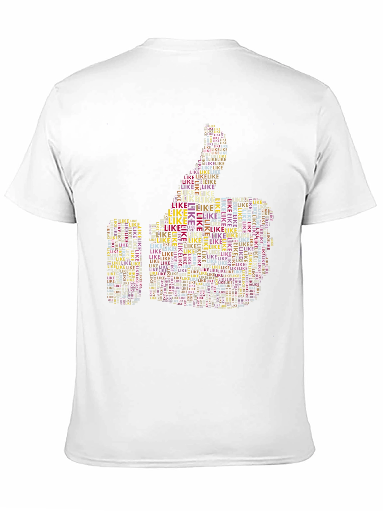 Thumbs Up Like Word Art Graphic T-Shirt