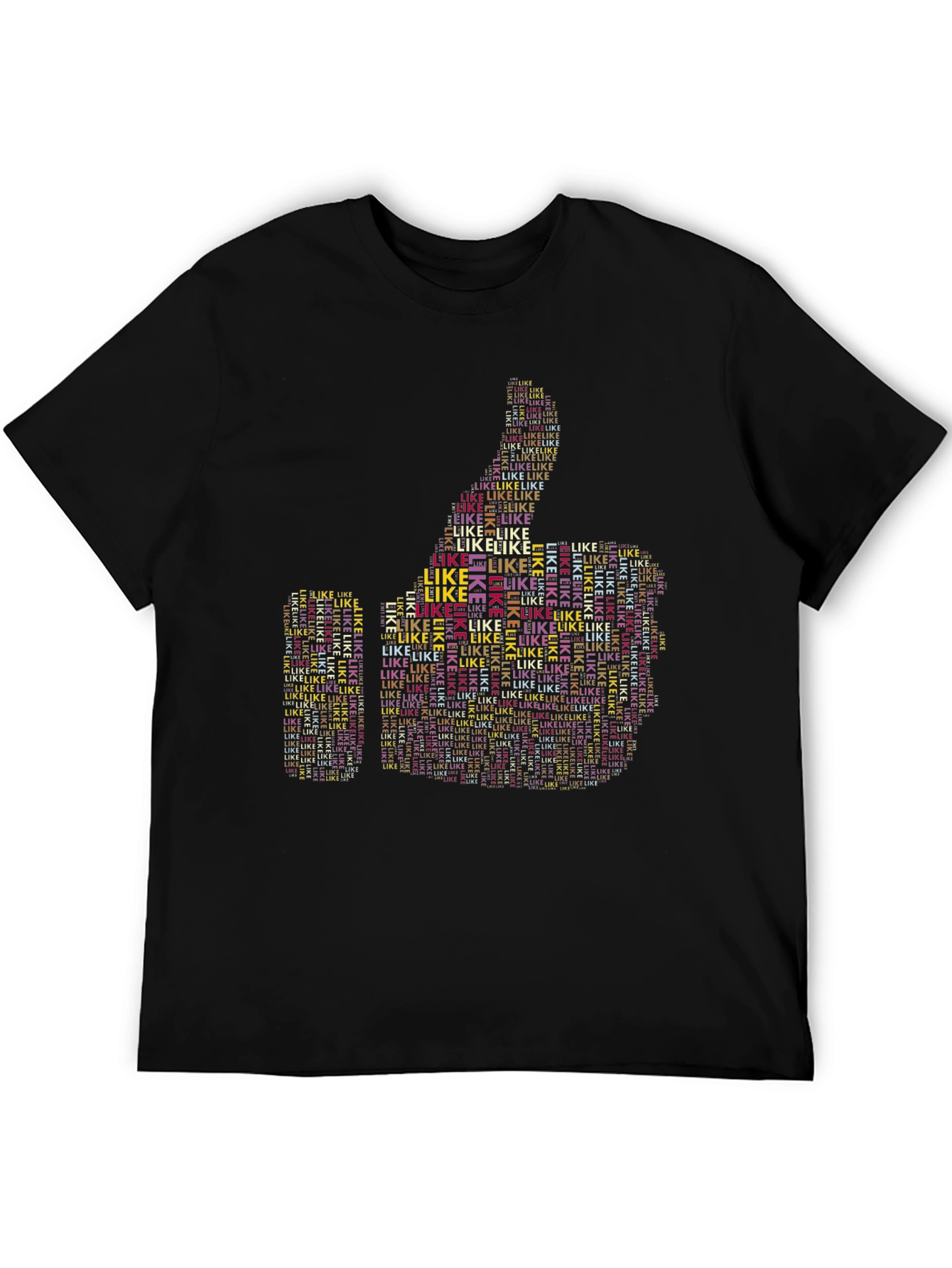 Thumbs Up Like Word Art Graphic T-Shirt