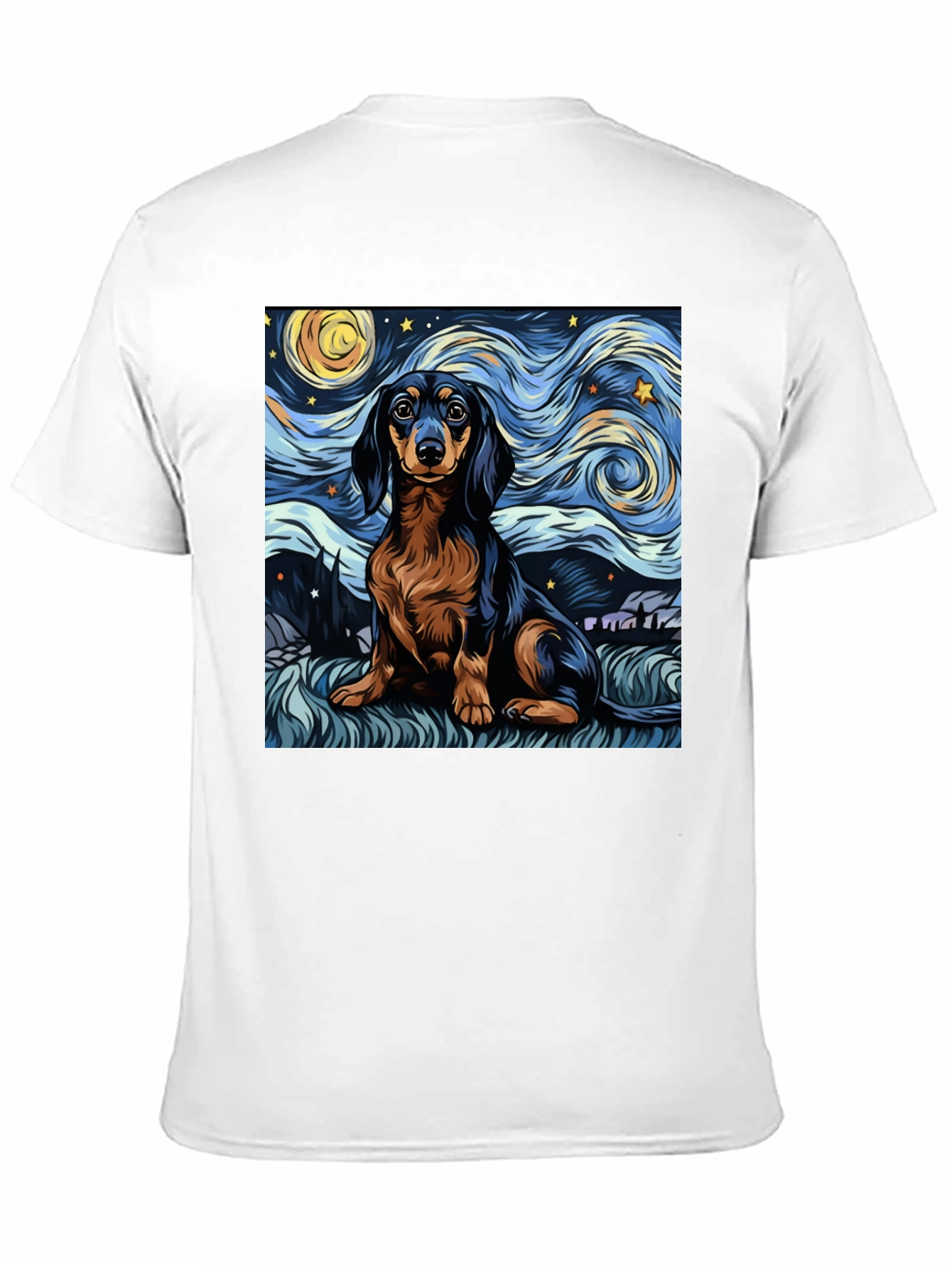 Starry Dachshund Art T-Shirt