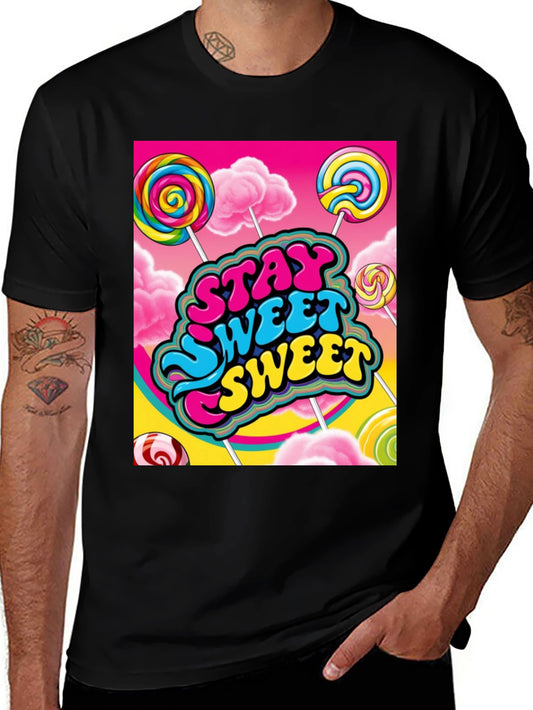 Stay Sweet T-Shirt Candy Lollipop Design