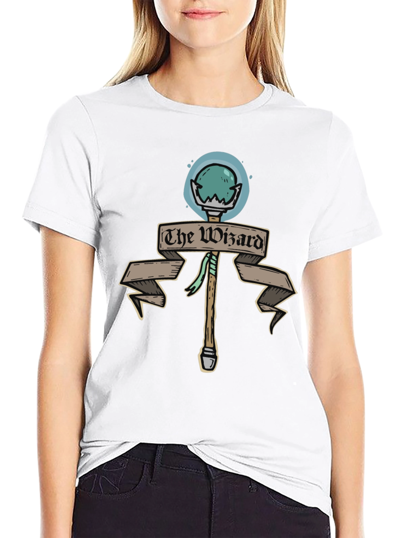 The Wizard Staff Black T-Shirt