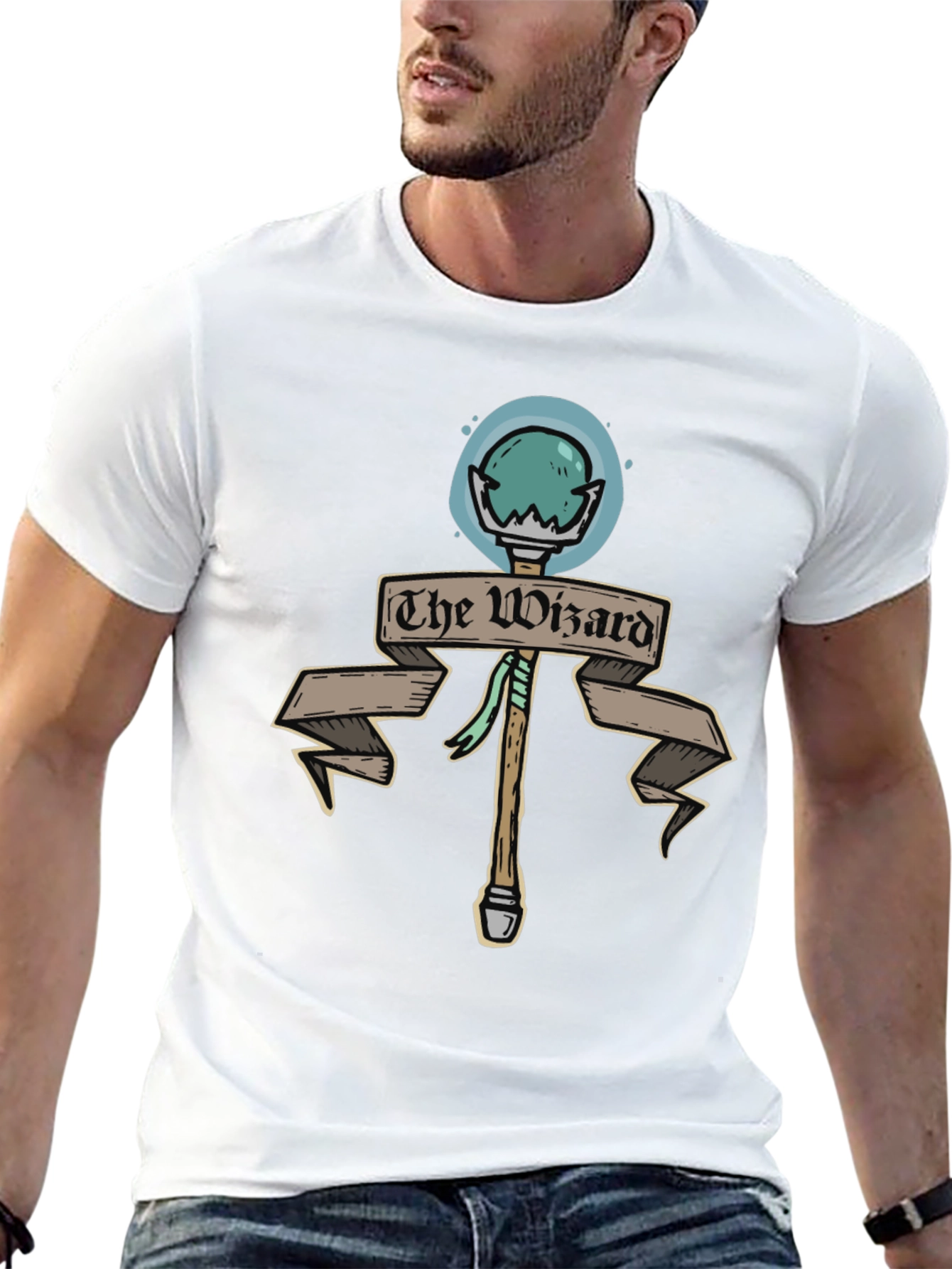 The Wizard Staff Black T-Shirt