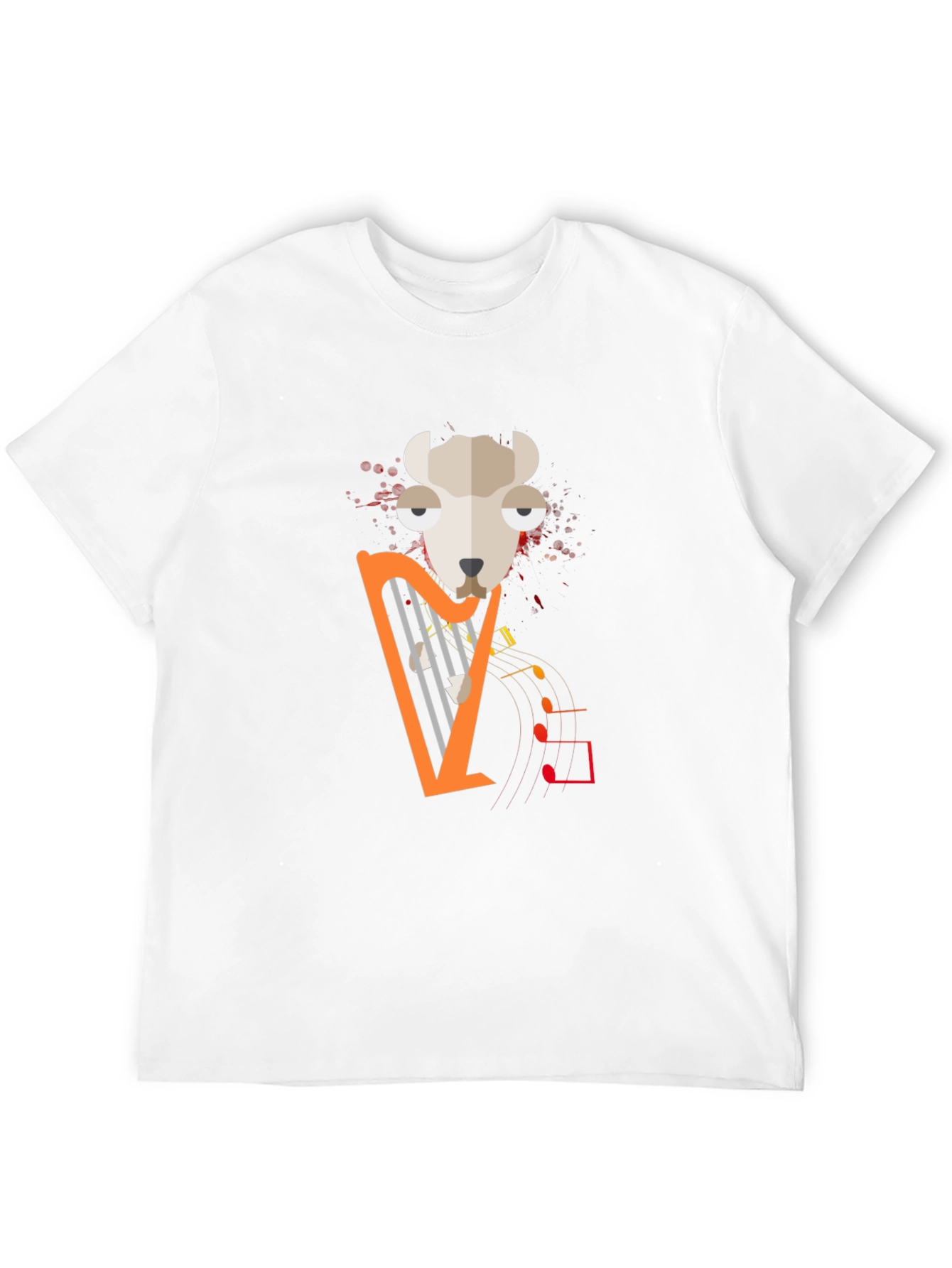 Stylish Graphic Tee - Sheep Harp Design