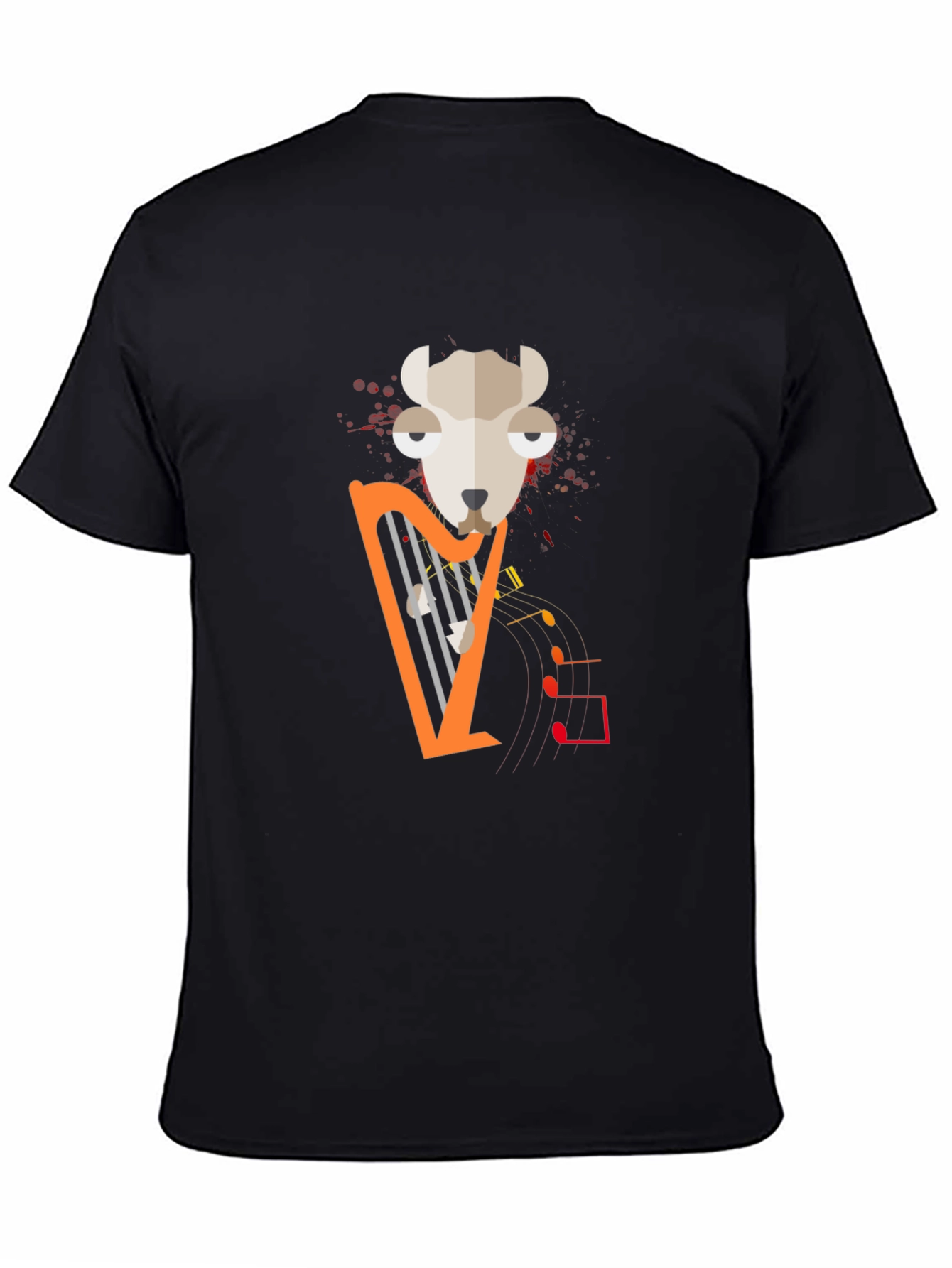 Stylish Graphic Tee - Sheep Harp Design
