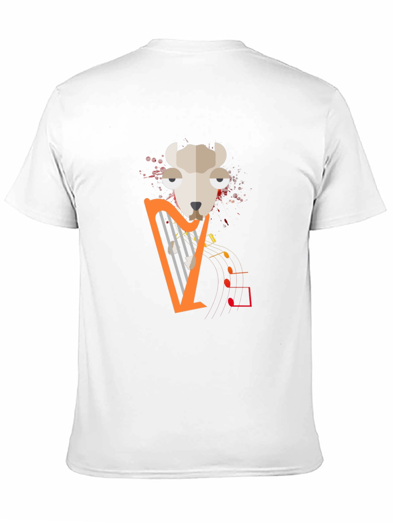 Stylish Graphic Tee - Sheep Harp Design