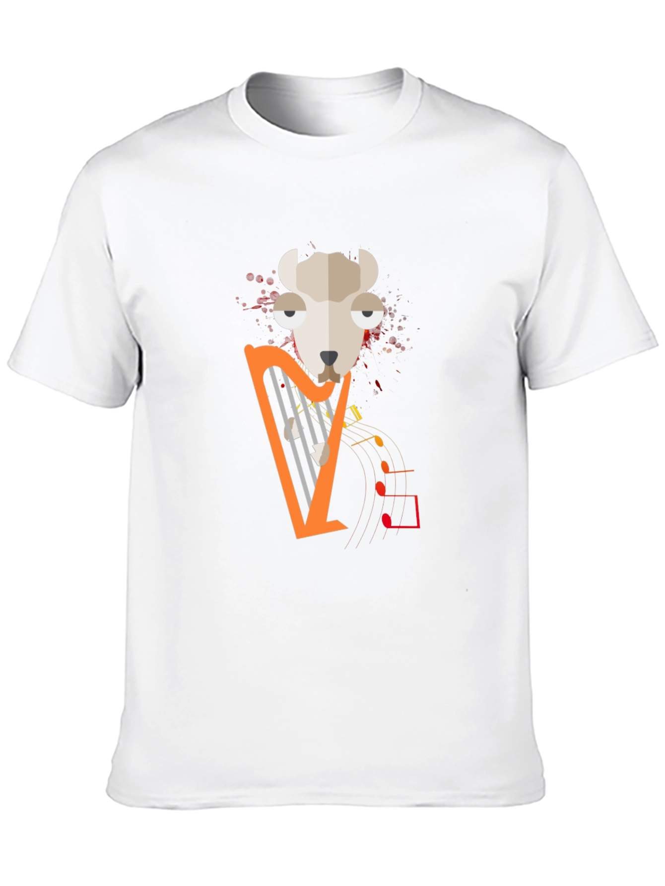 Stylish Graphic Tee - Sheep Harp Design
