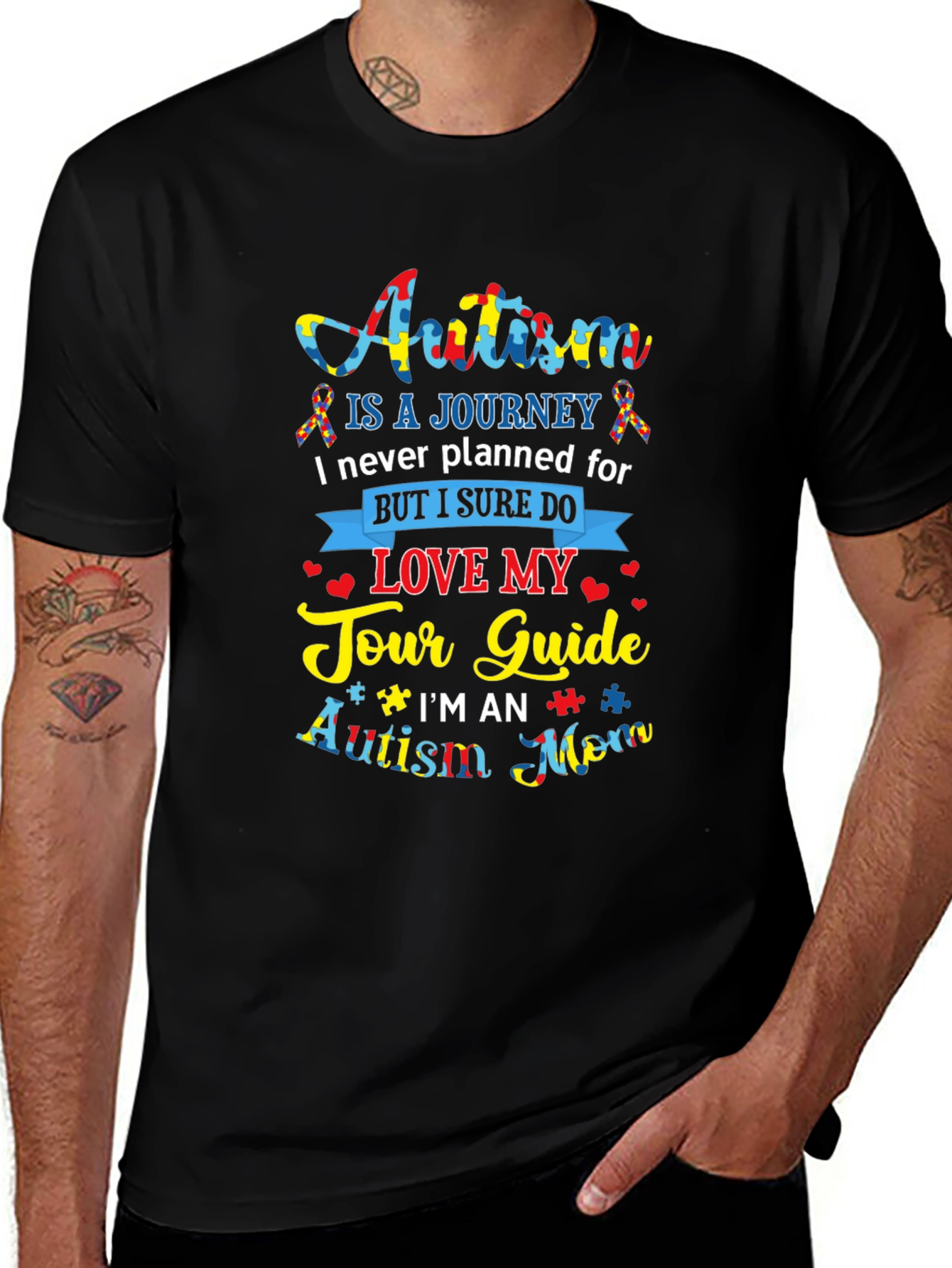 Autism Mom Tour Guide Graphic T-Shirt