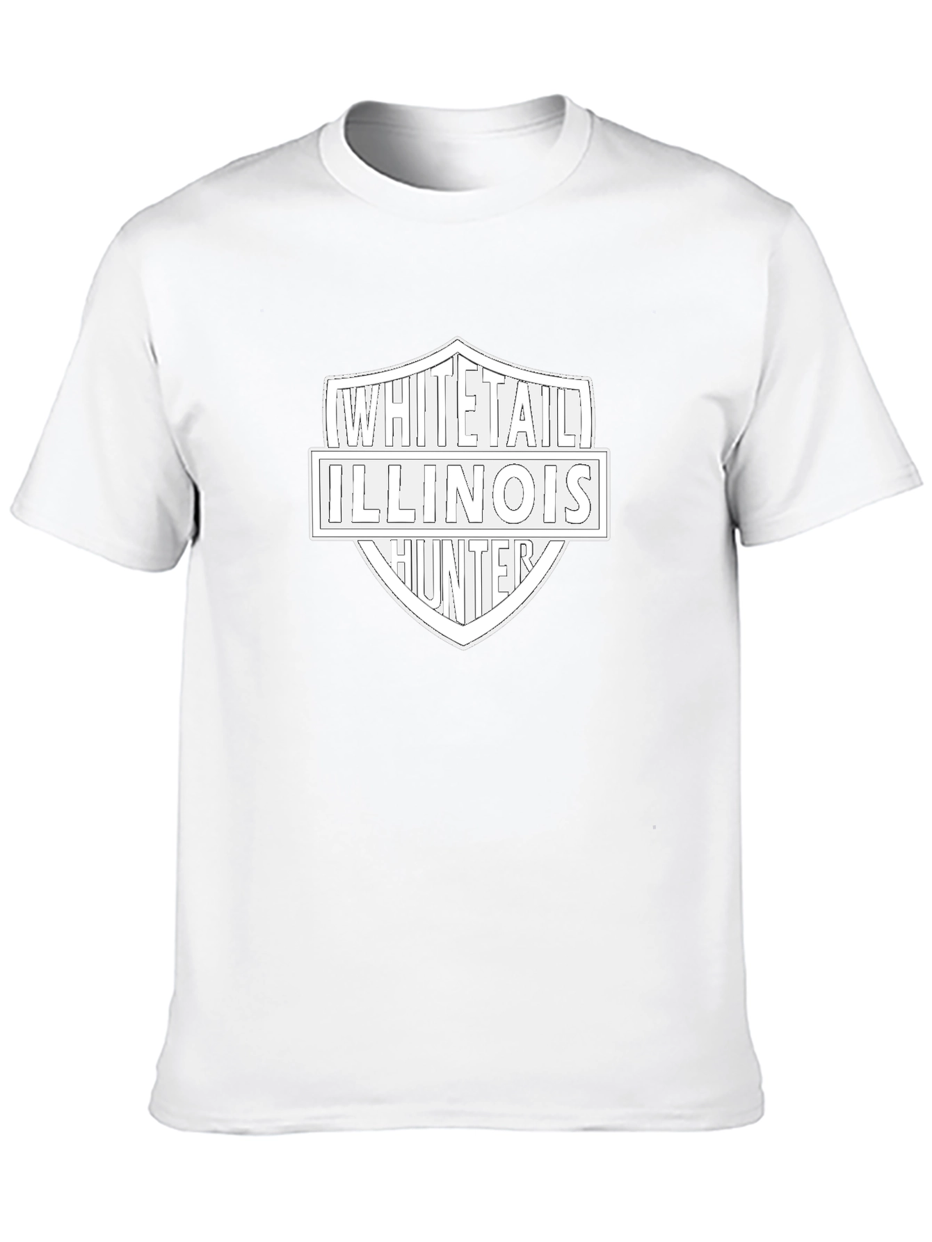 Whitetail Illinois Hunter Black T-Shirt