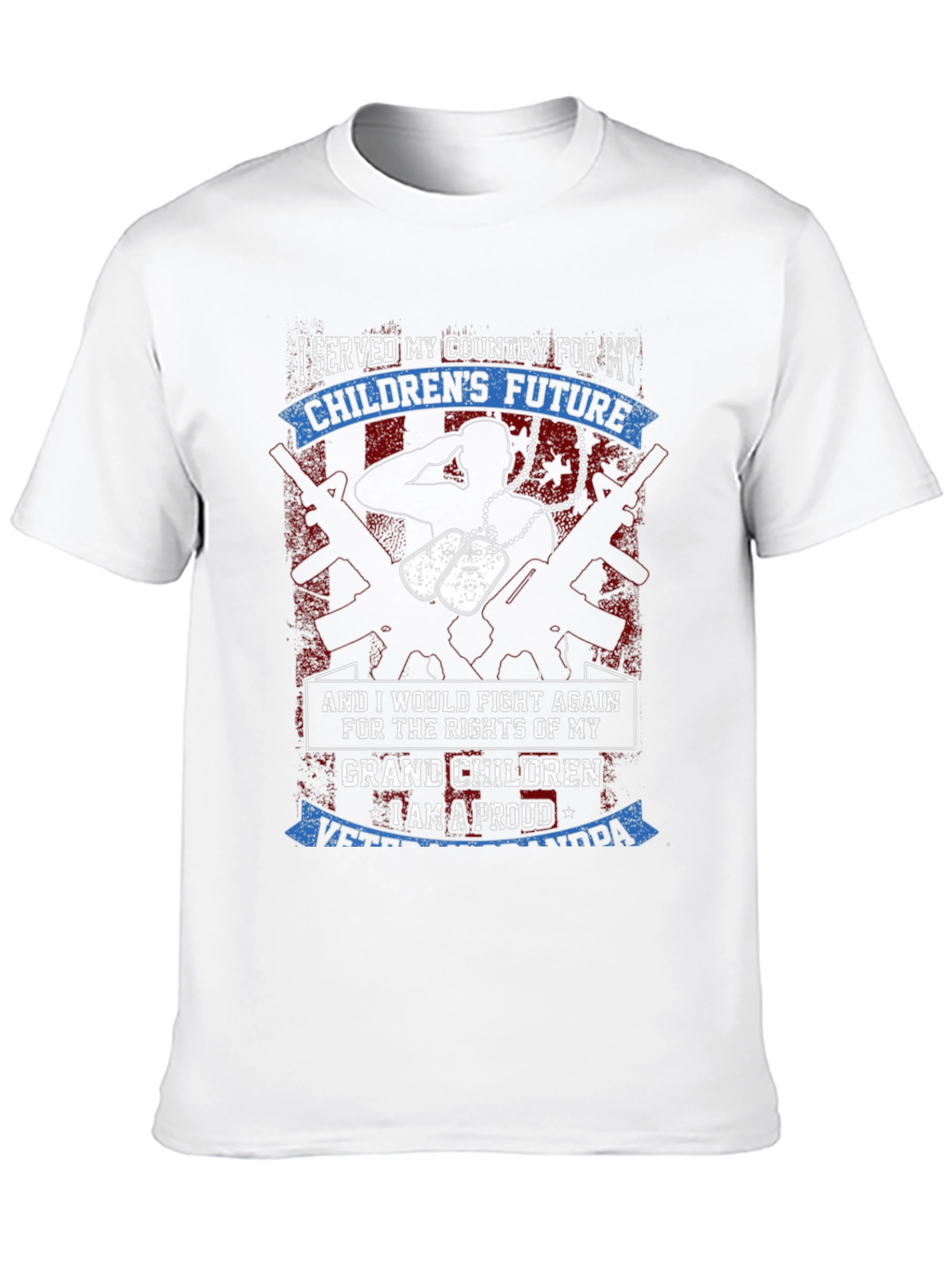 Proud Veteran Grandpa Graphic T-Shirt