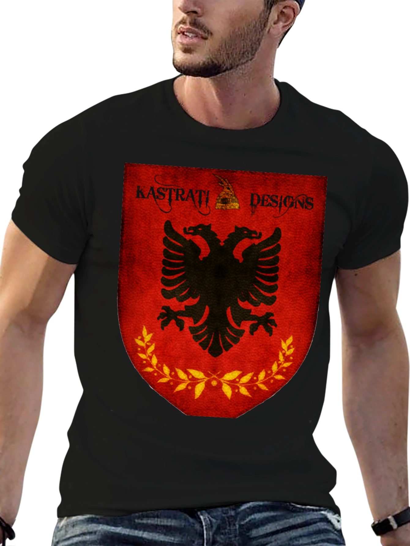 Albanian Eagle Shield Graphic T-Shirt - Kastrati Designs