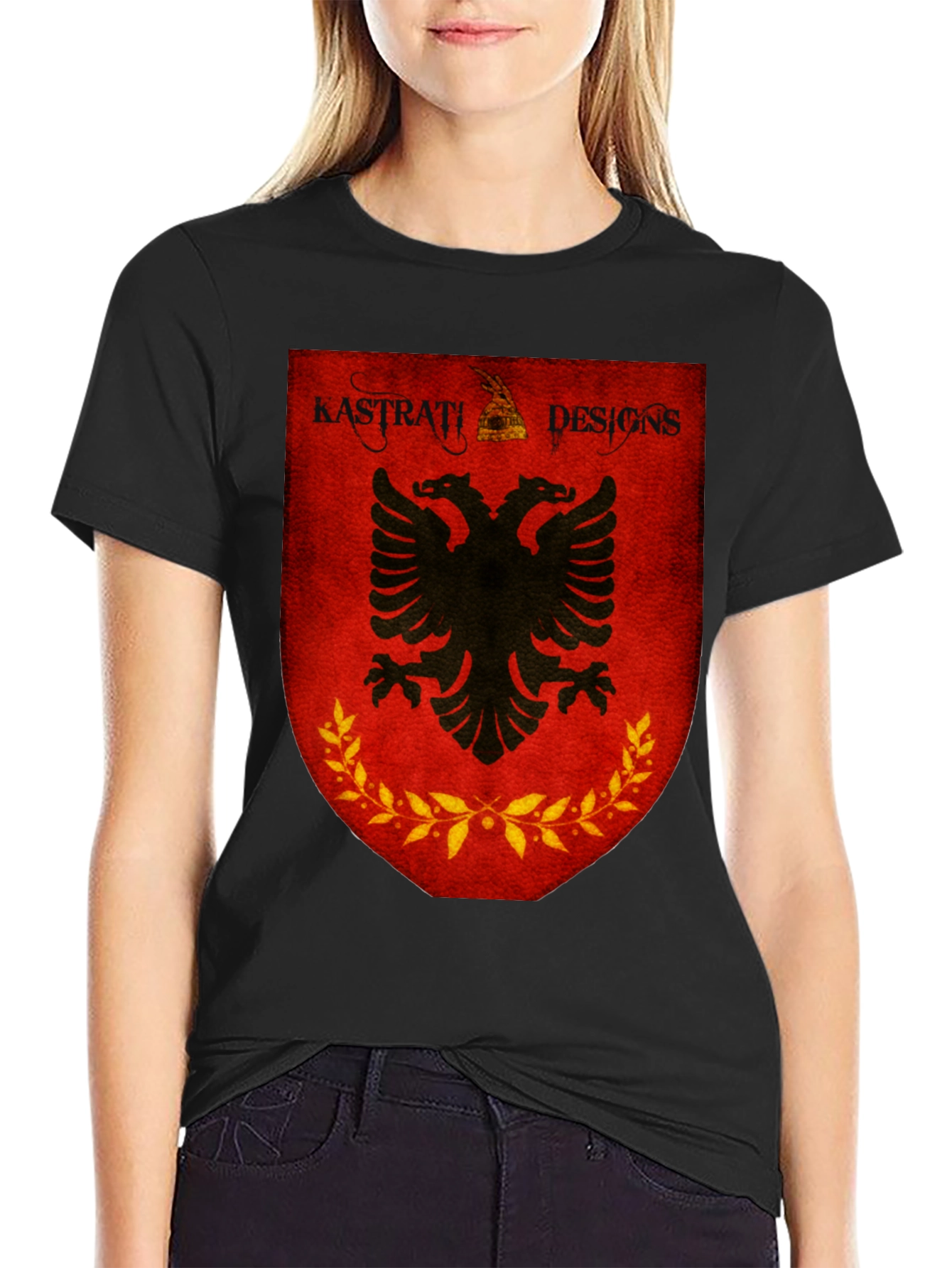 Albanian Eagle Shield Graphic T-Shirt - Kastrati Designs