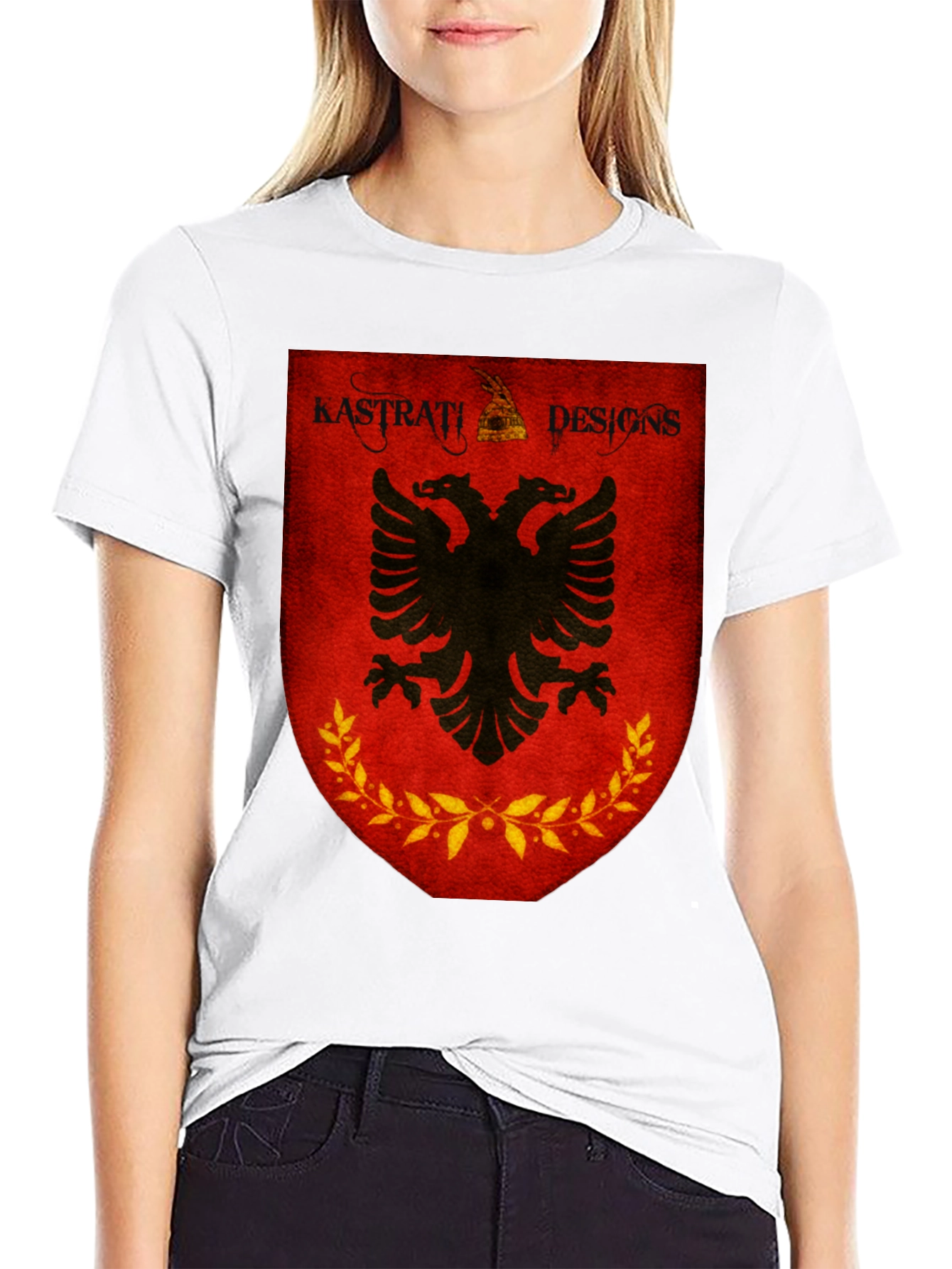 Albanian Eagle Shield Graphic T-Shirt - Kastrati Designs