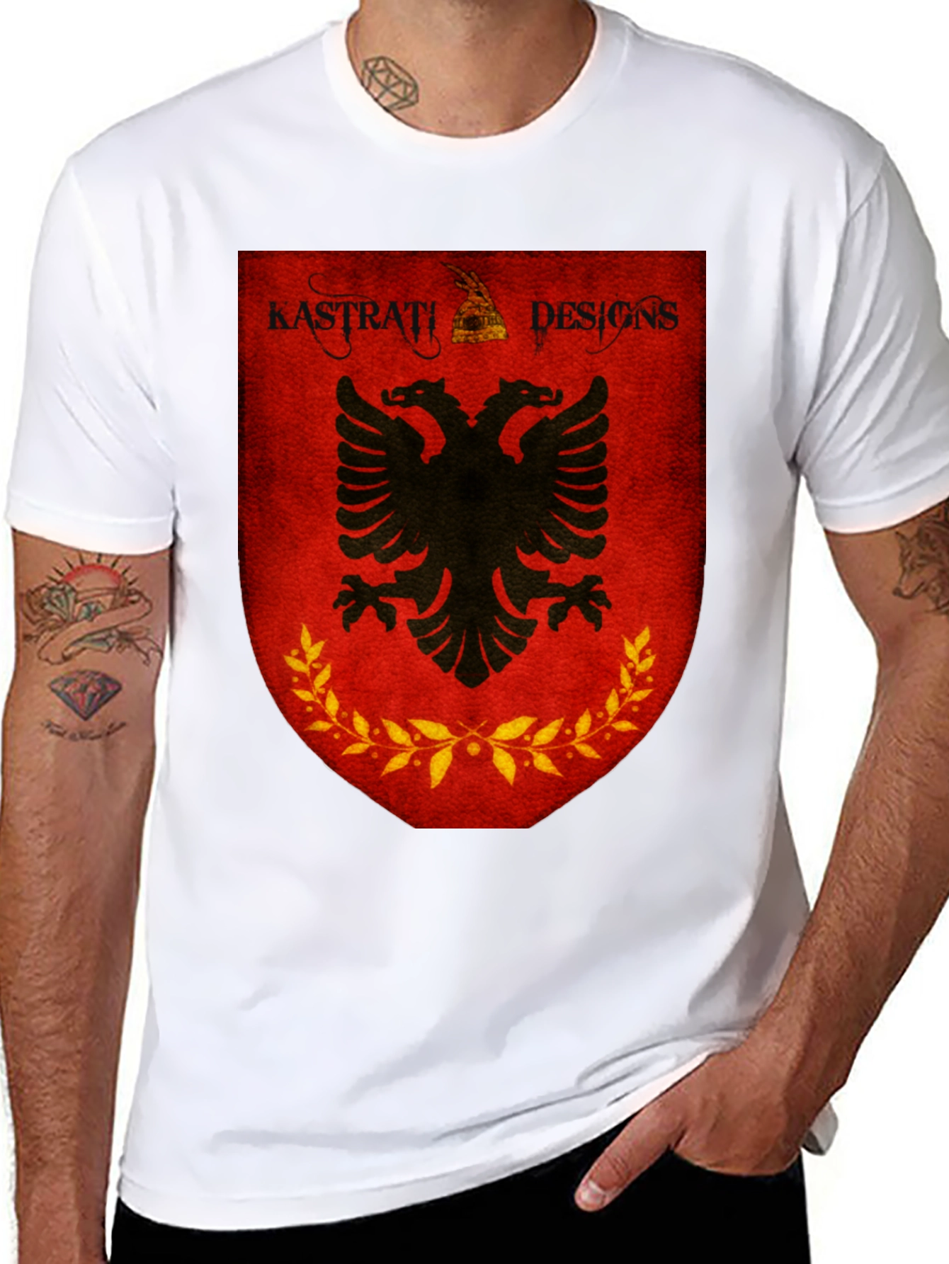 Albanian Eagle Shield Graphic T-Shirt - Kastrati Designs