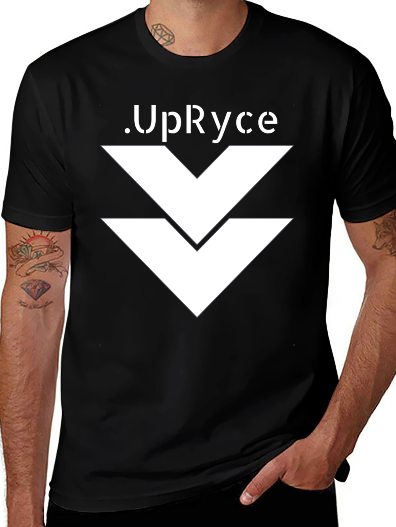 UpRyce Graphic Print Black T-Shirt