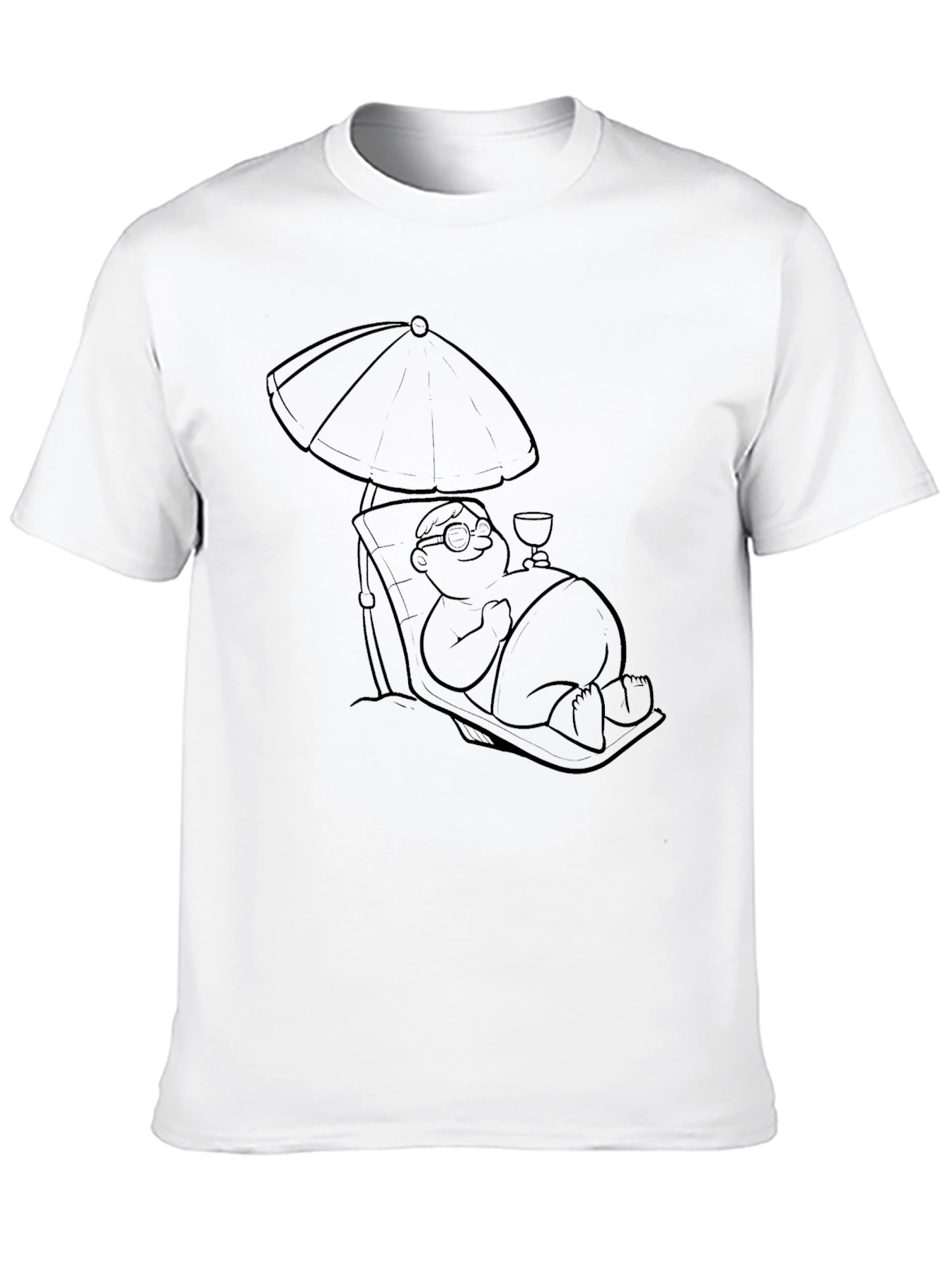 Relaxing Beach T-Shirt - Cartoon Design