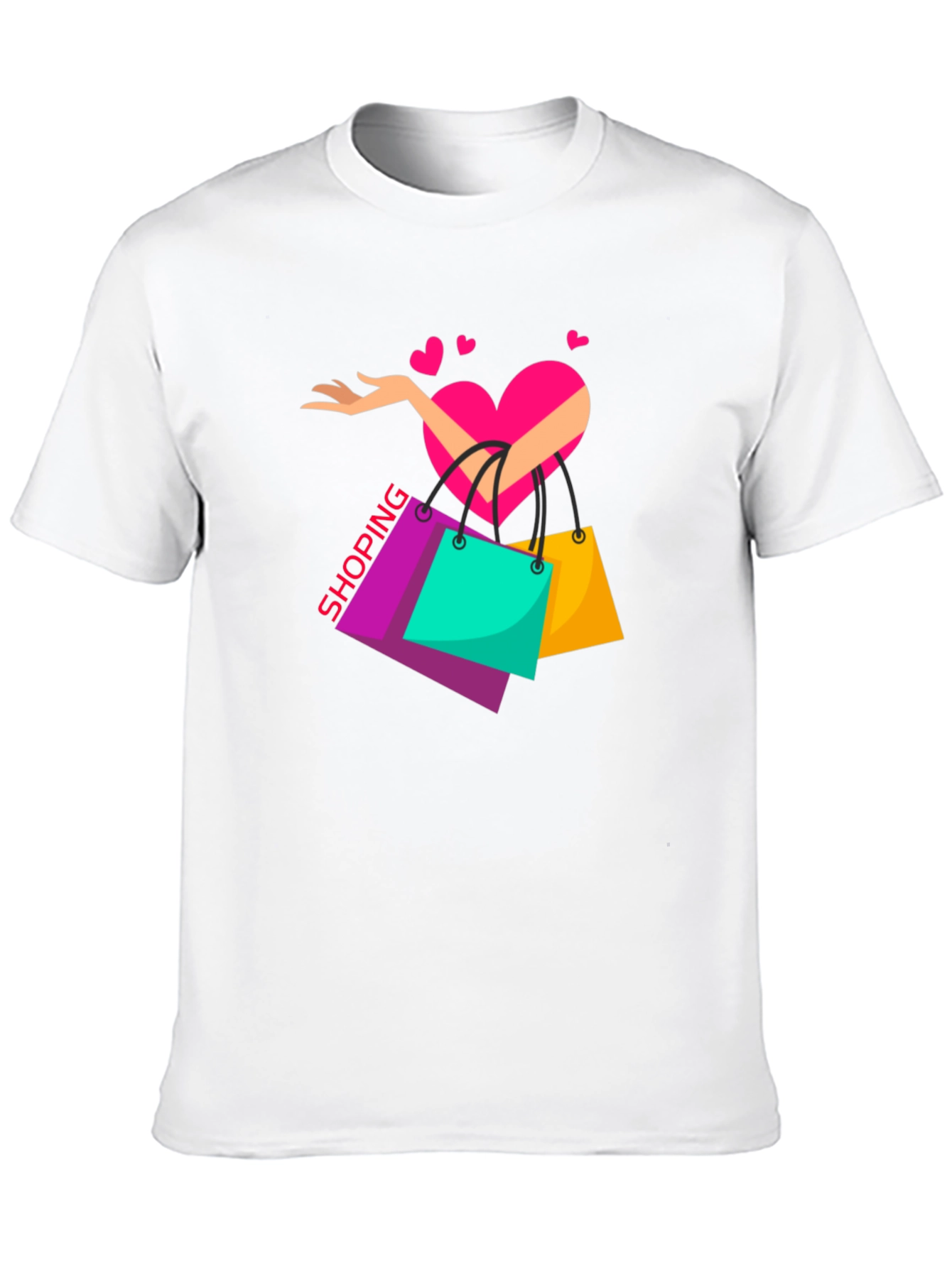 Shopping Lovers Black T-Shirt