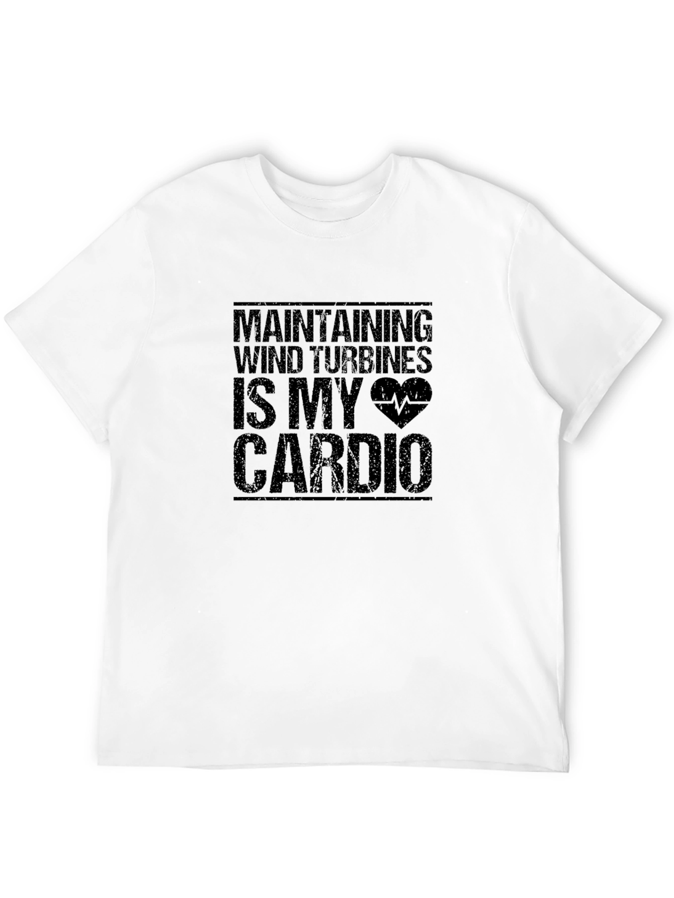 Wind Turbine Cardio Black T-Shirt