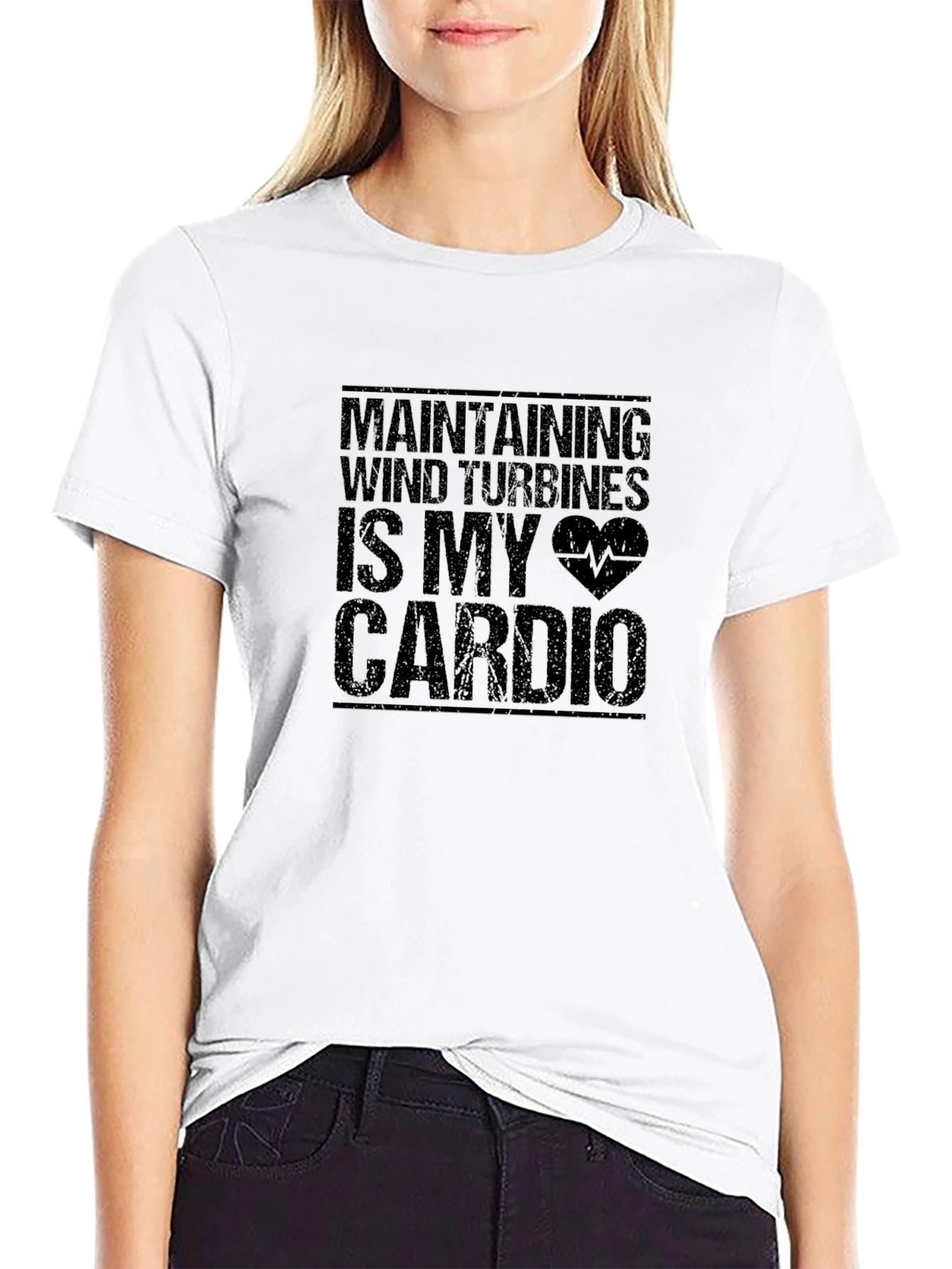 Wind Turbine Cardio Black T-Shirt