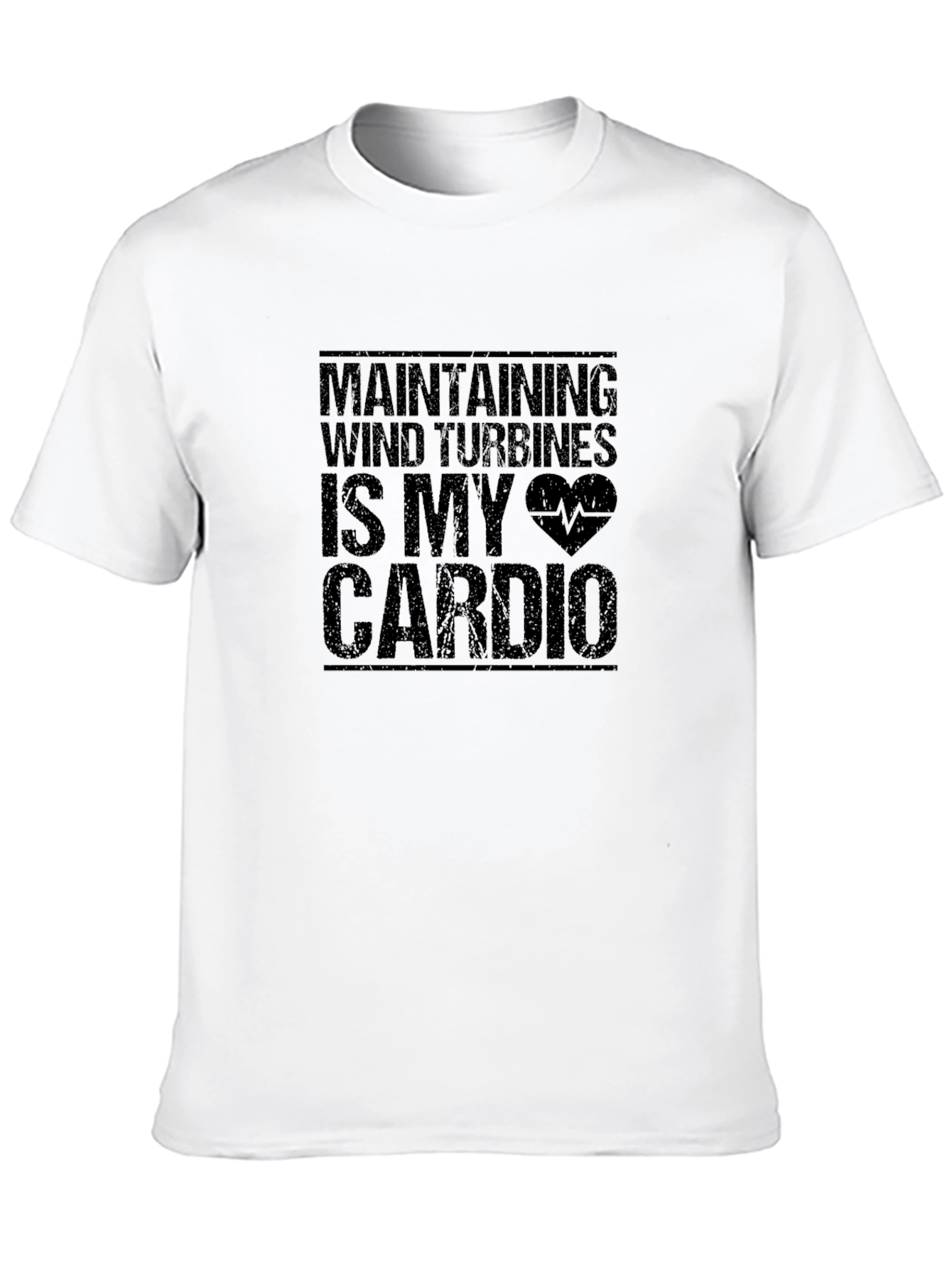 Wind Turbine Cardio Black T-Shirt