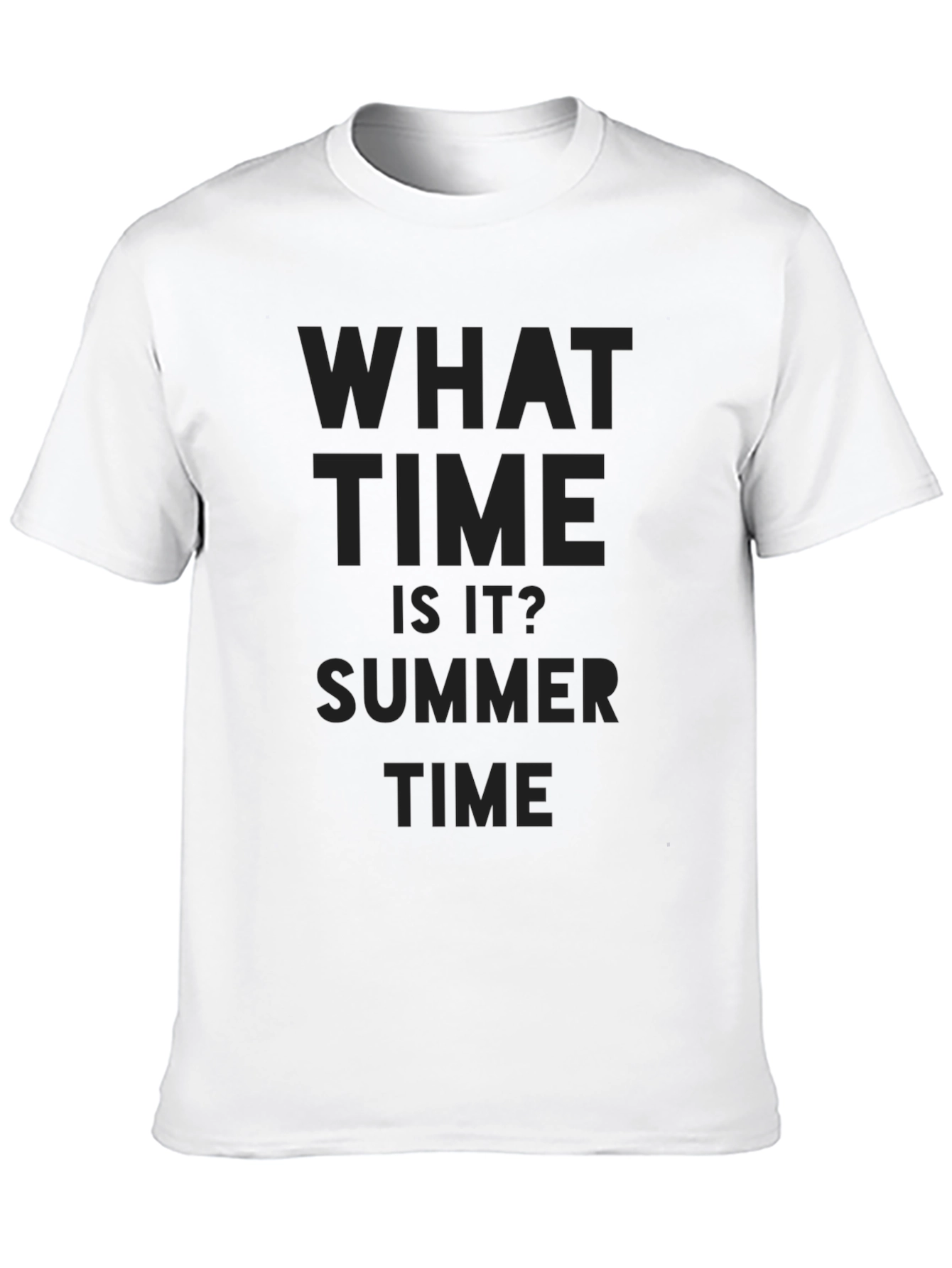 What Time Is It? Summer Time Mens Black T-Shirt