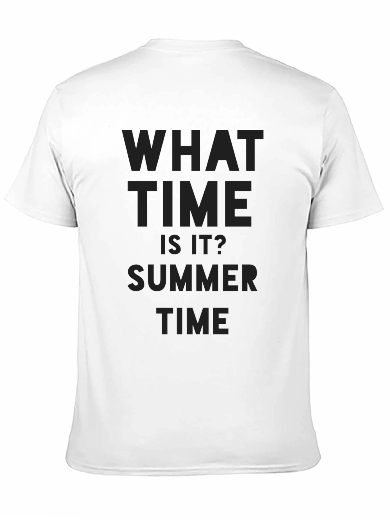 What Time Is It? Summer Time Mens Black T-Shirt