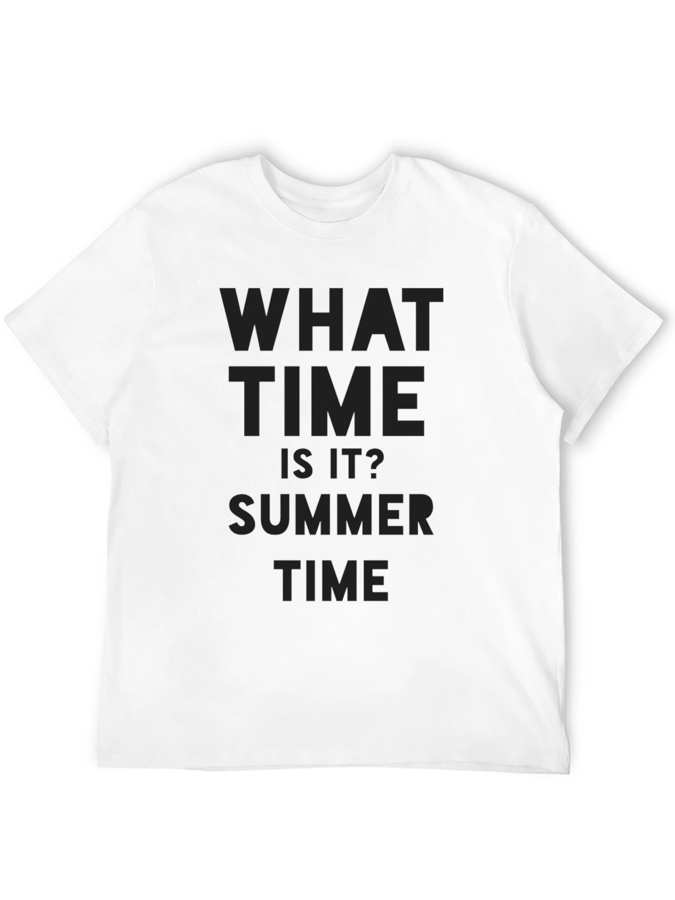What Time Is It? Summer Time Mens Black T-Shirt