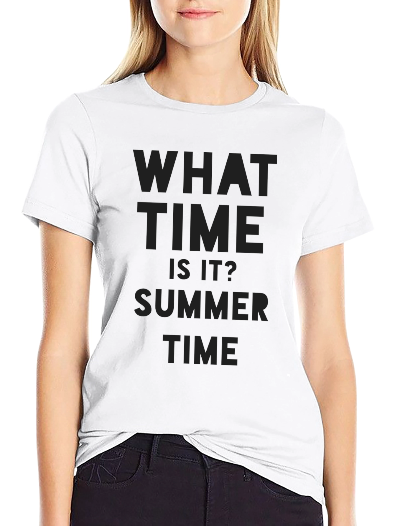 What Time Is It? Summer Time Mens Black T-Shirt