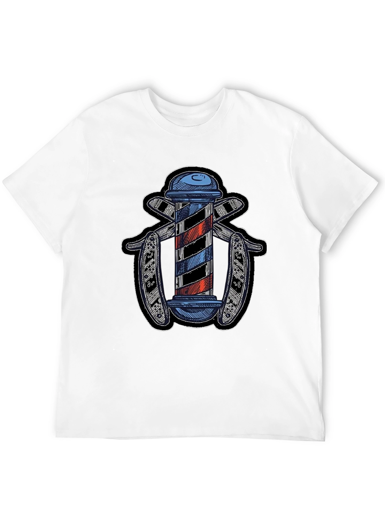 Barber Pole Razor Graphic Tee