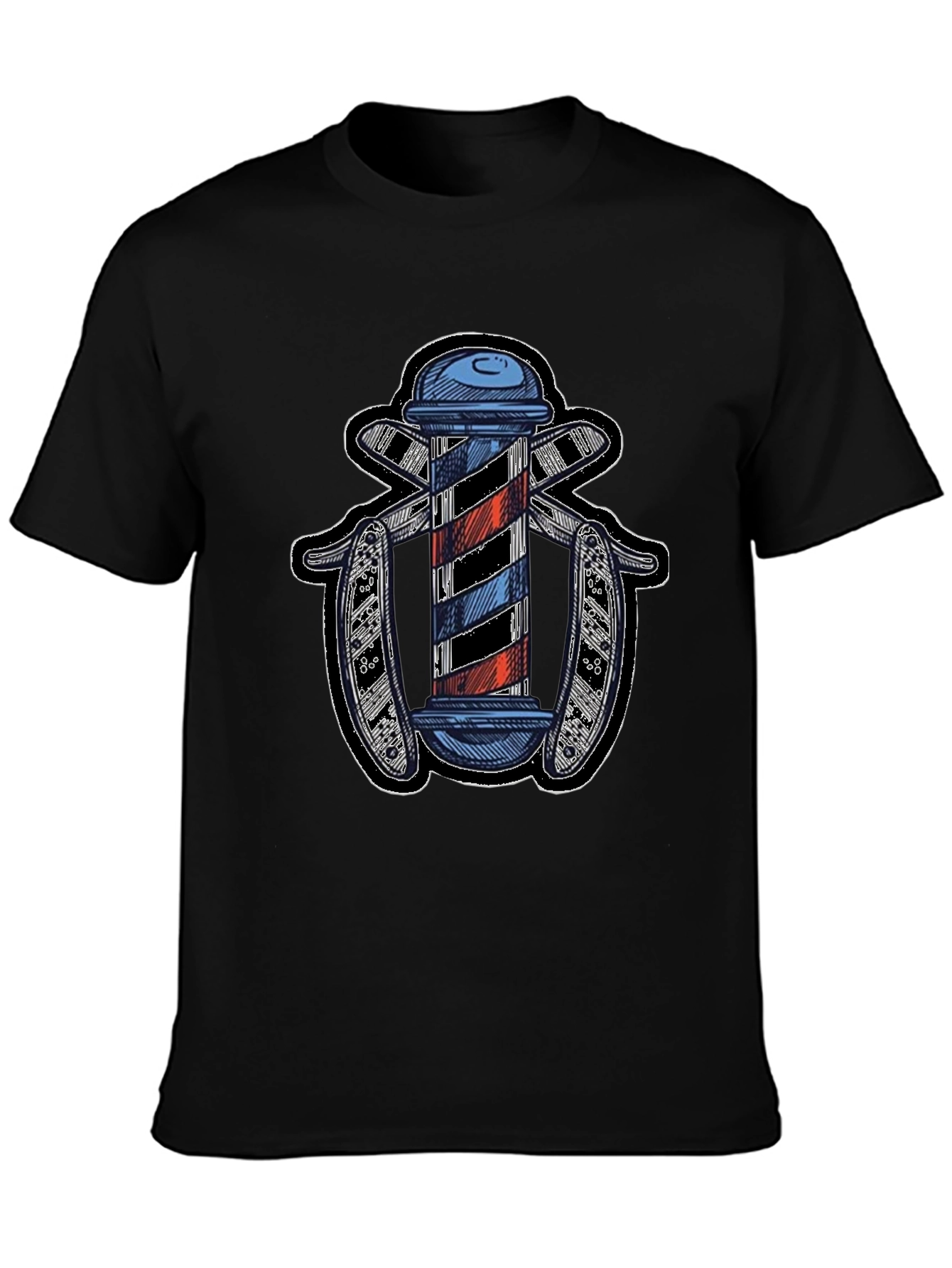 Barber Pole Razor Graphic Tee