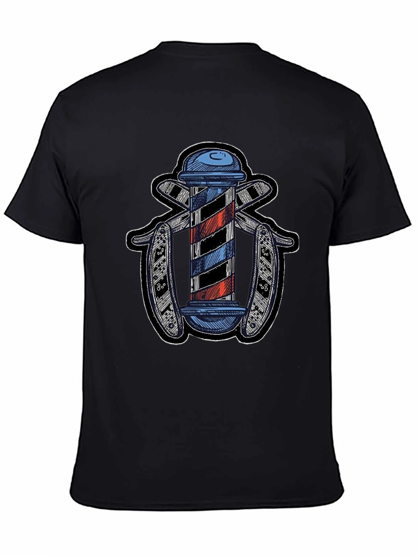 Barber Pole Razor Graphic Tee