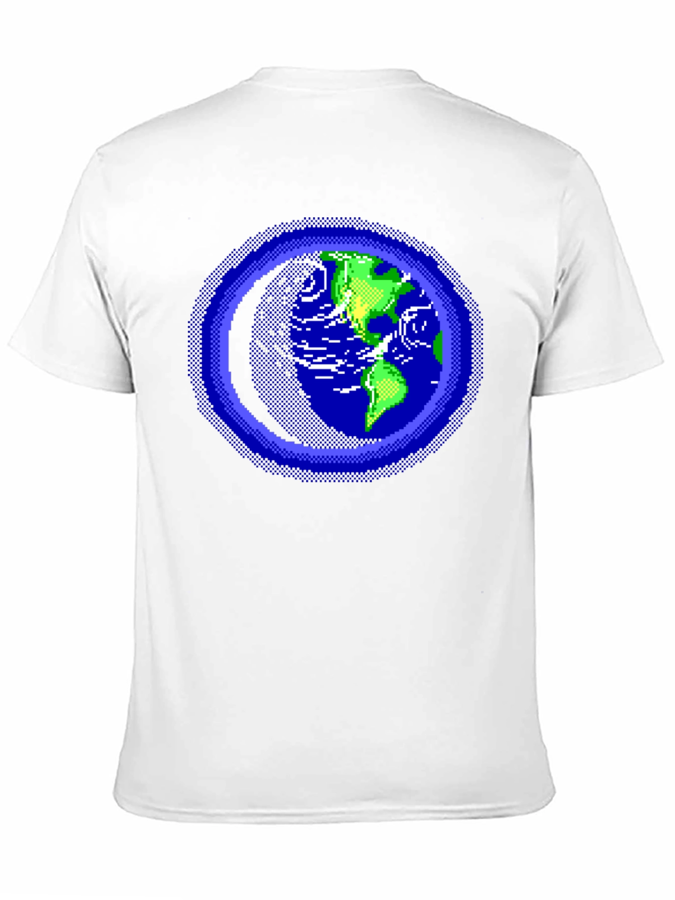 Pixel Earth Graphic Tee - Retro Style