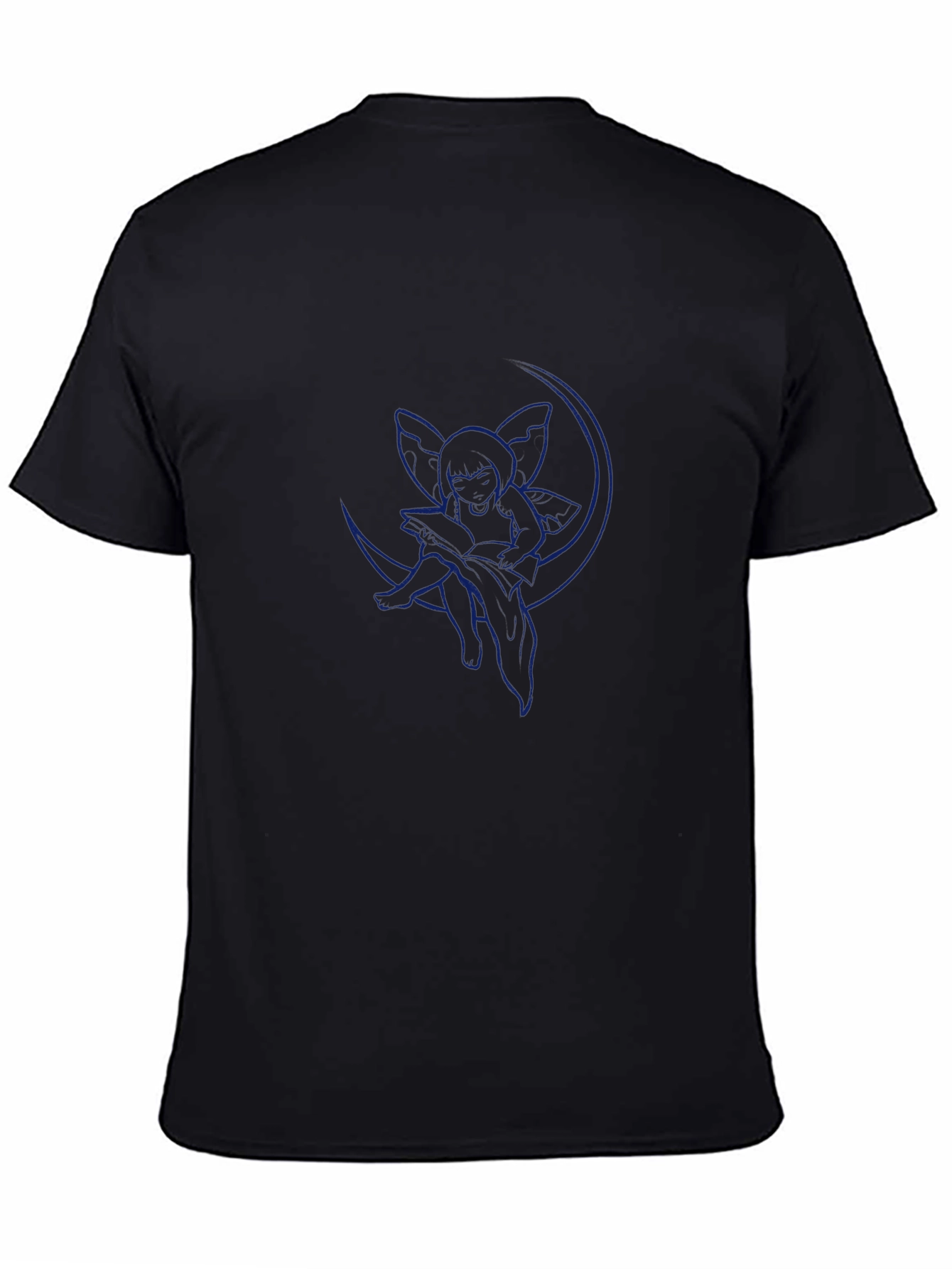 Whimsical Moon Fairy T-Shirt - Black