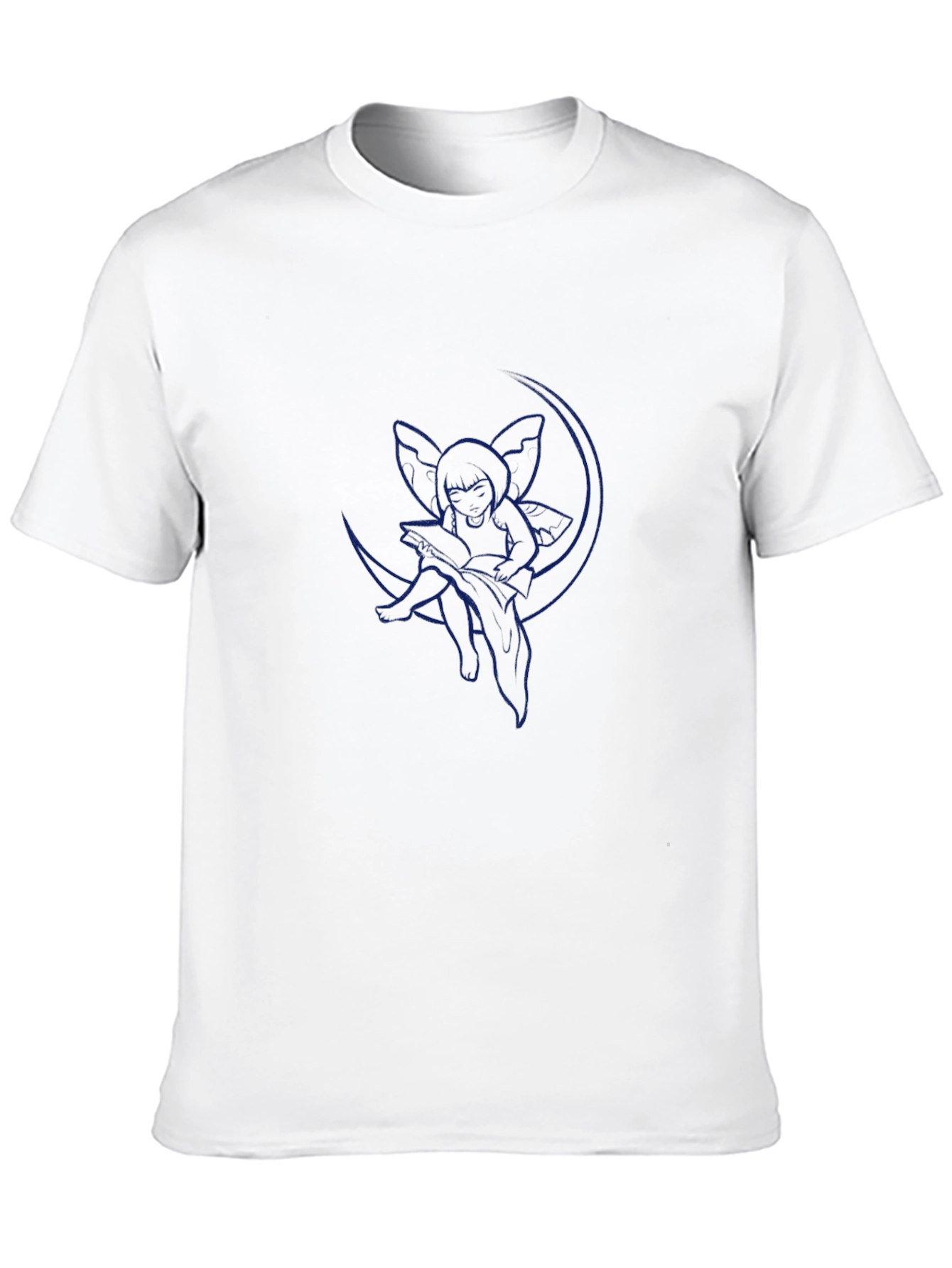 Whimsical Moon Fairy T-Shirt - Black