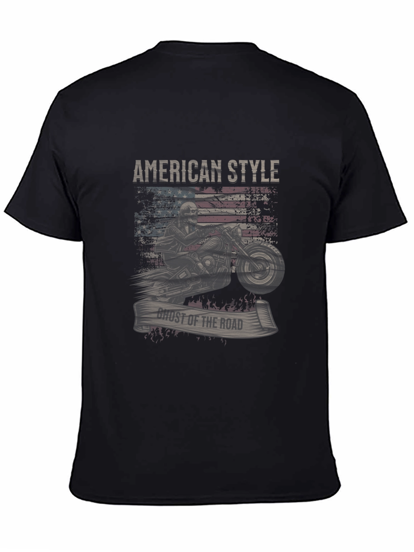 American Style Ghost Rider Graphic T-Shirt