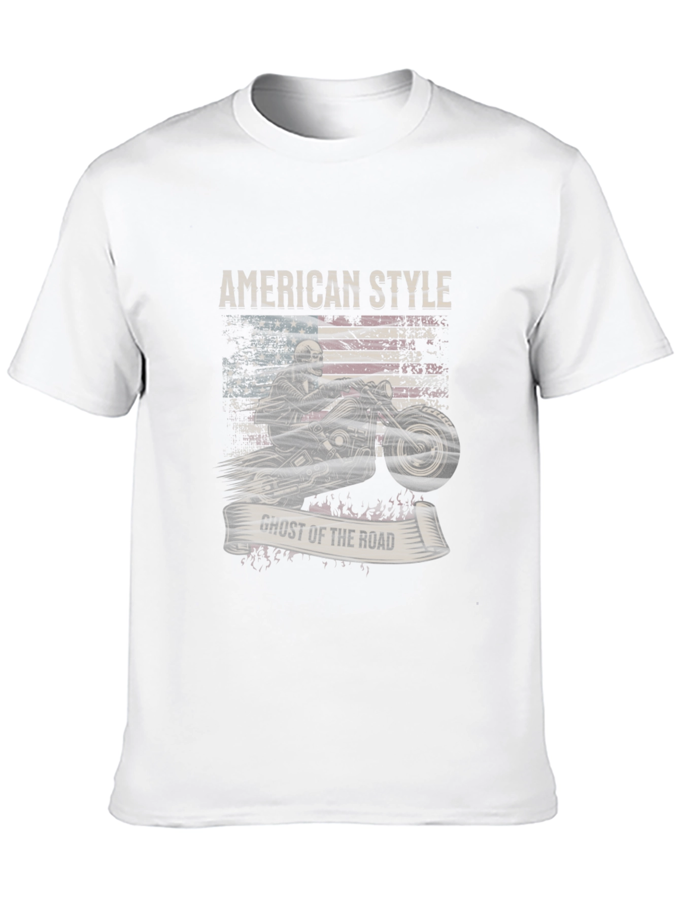 American Style Ghost Rider Graphic T-Shirt