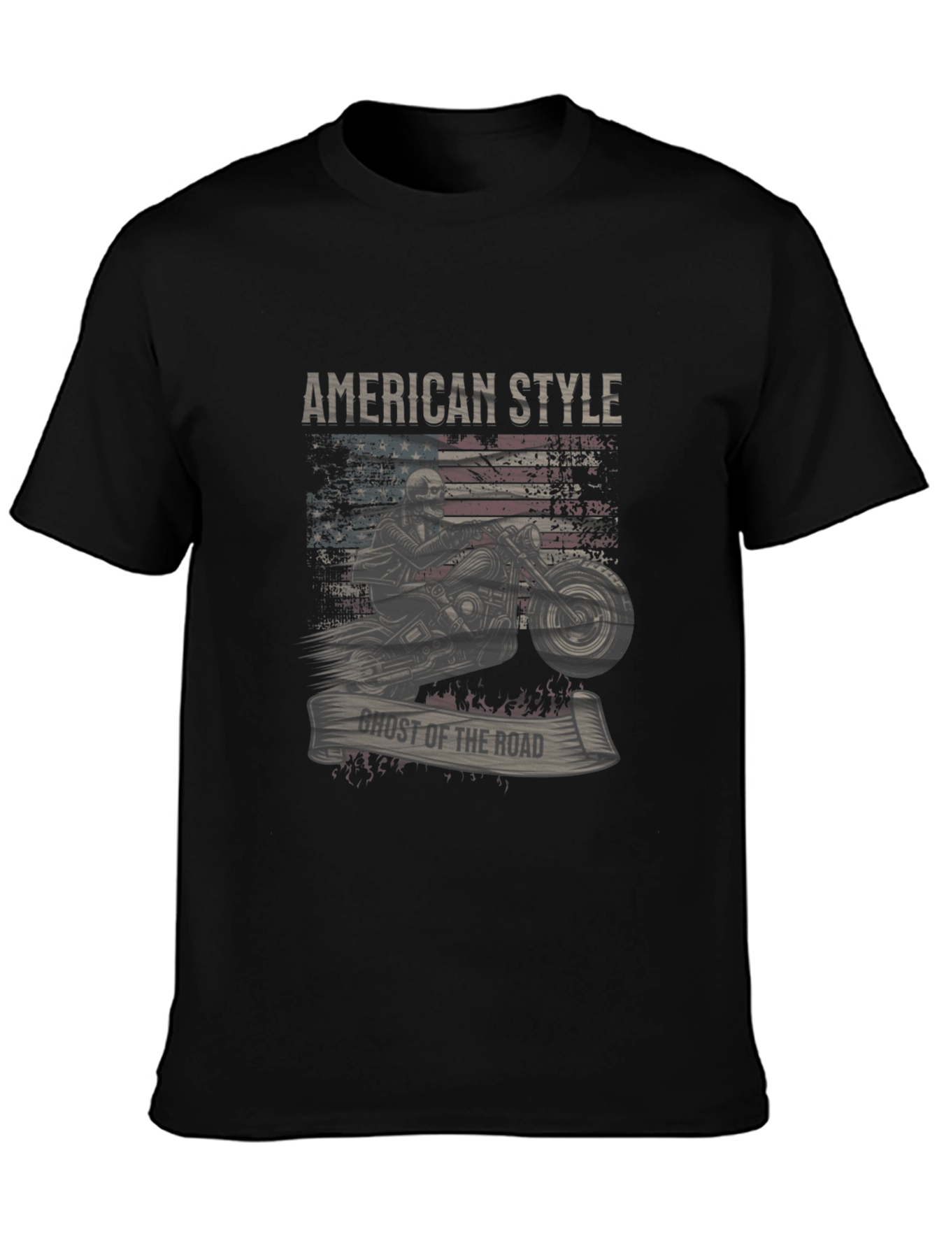 American Style Ghost Rider Graphic T-Shirt