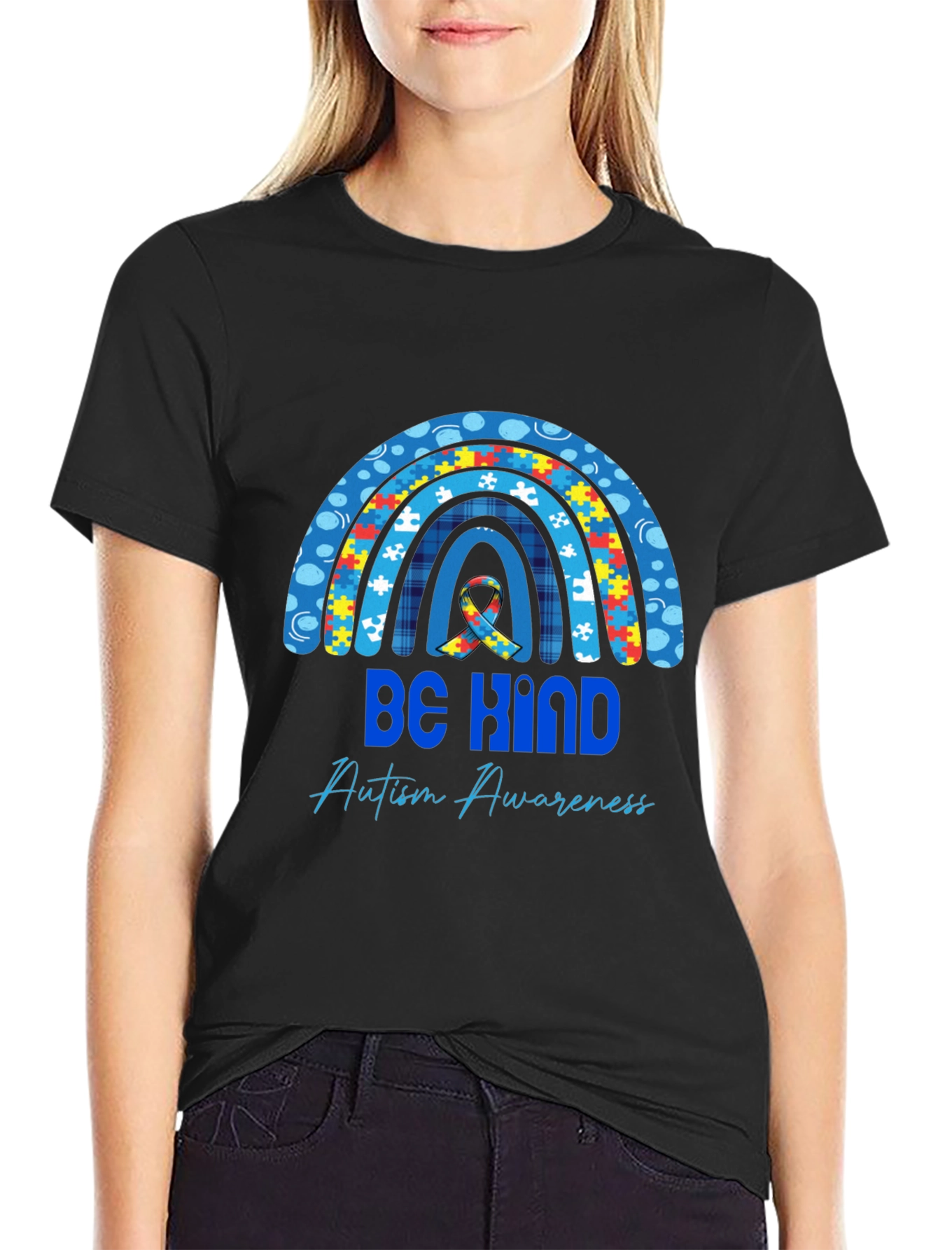 Be Kind Autism Awareness Rainbow T-Shirt