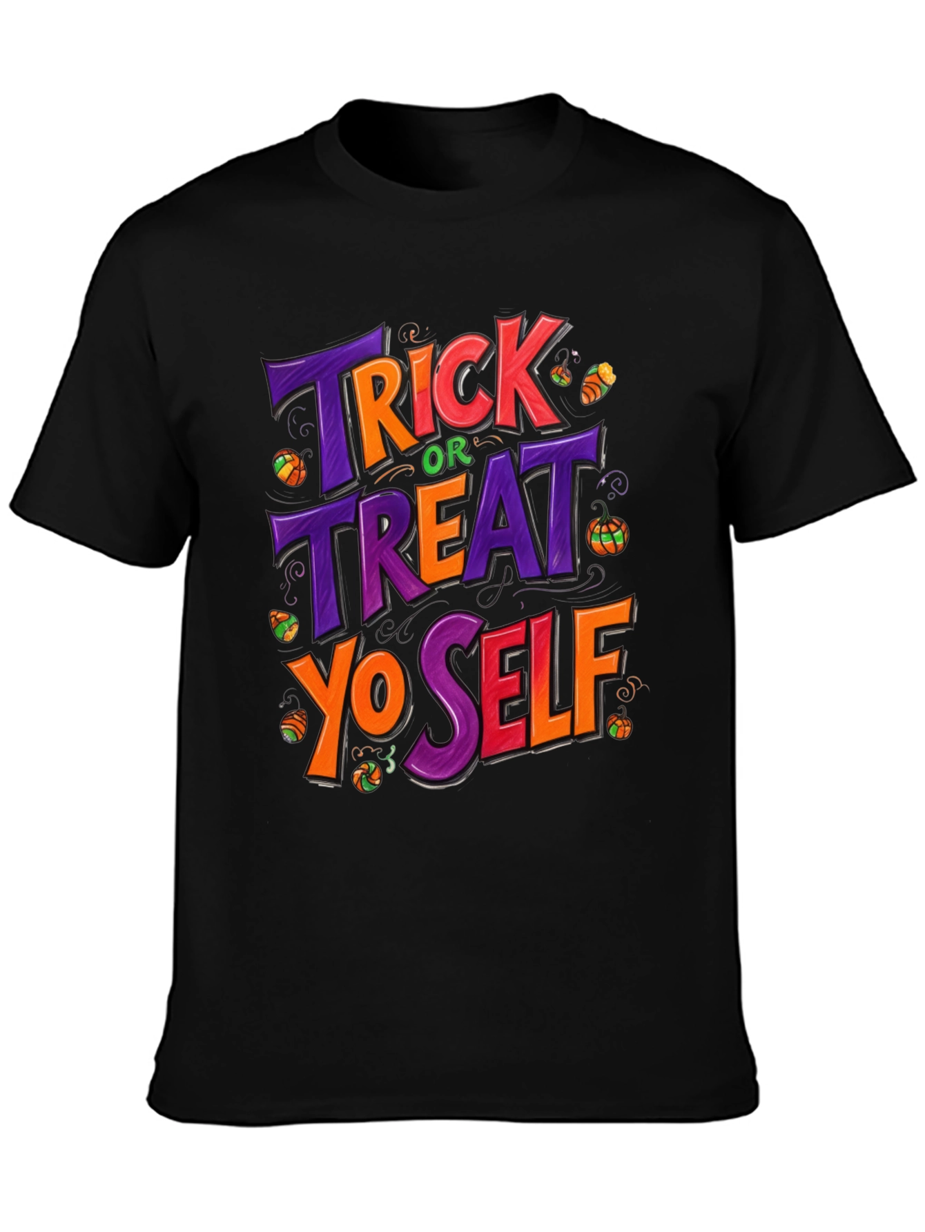 Trick or Treat Yo Self Halloween Graphic T-Shirt
