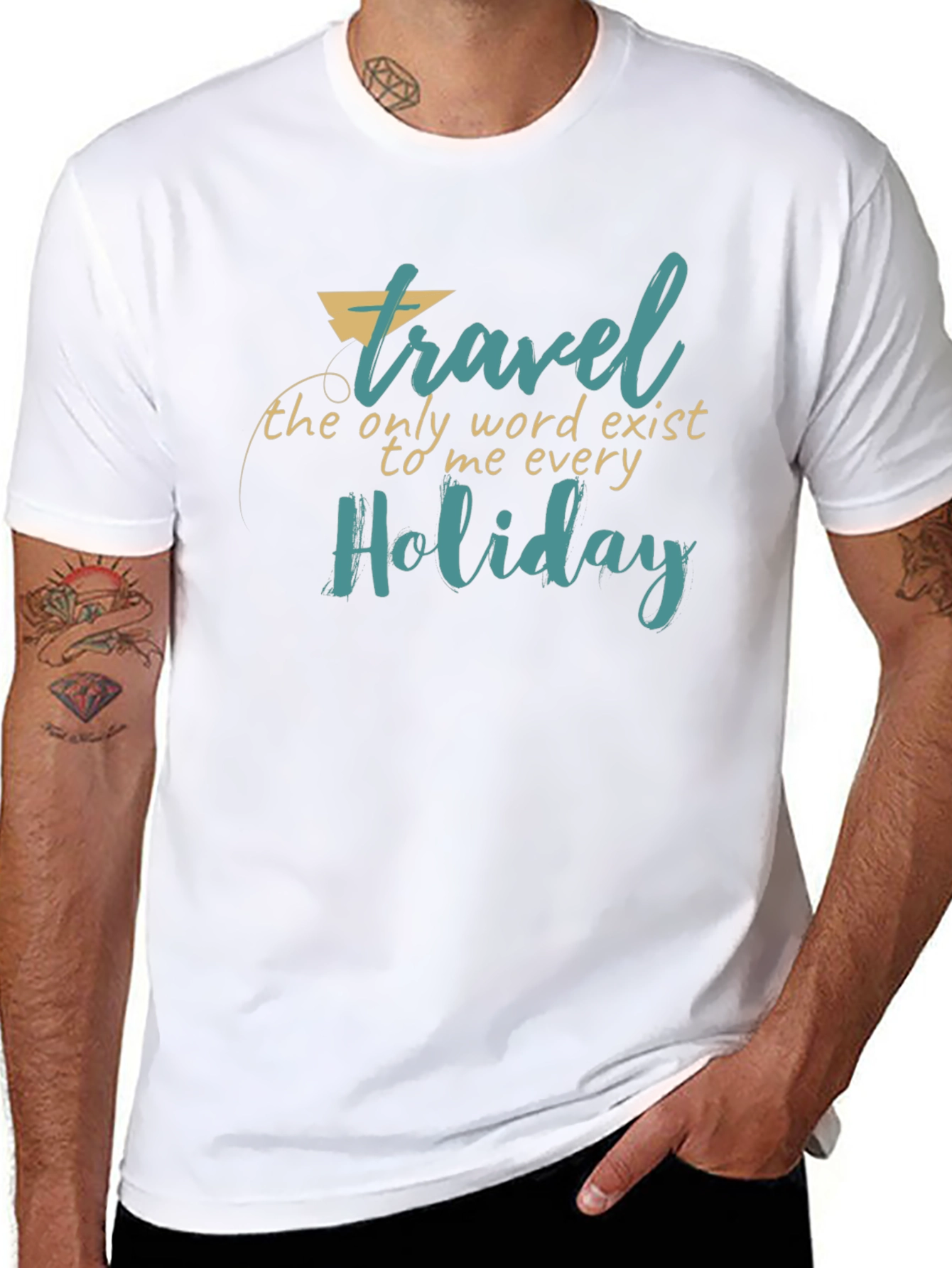 Travel Holiday Graphic Print Black T-Shirt