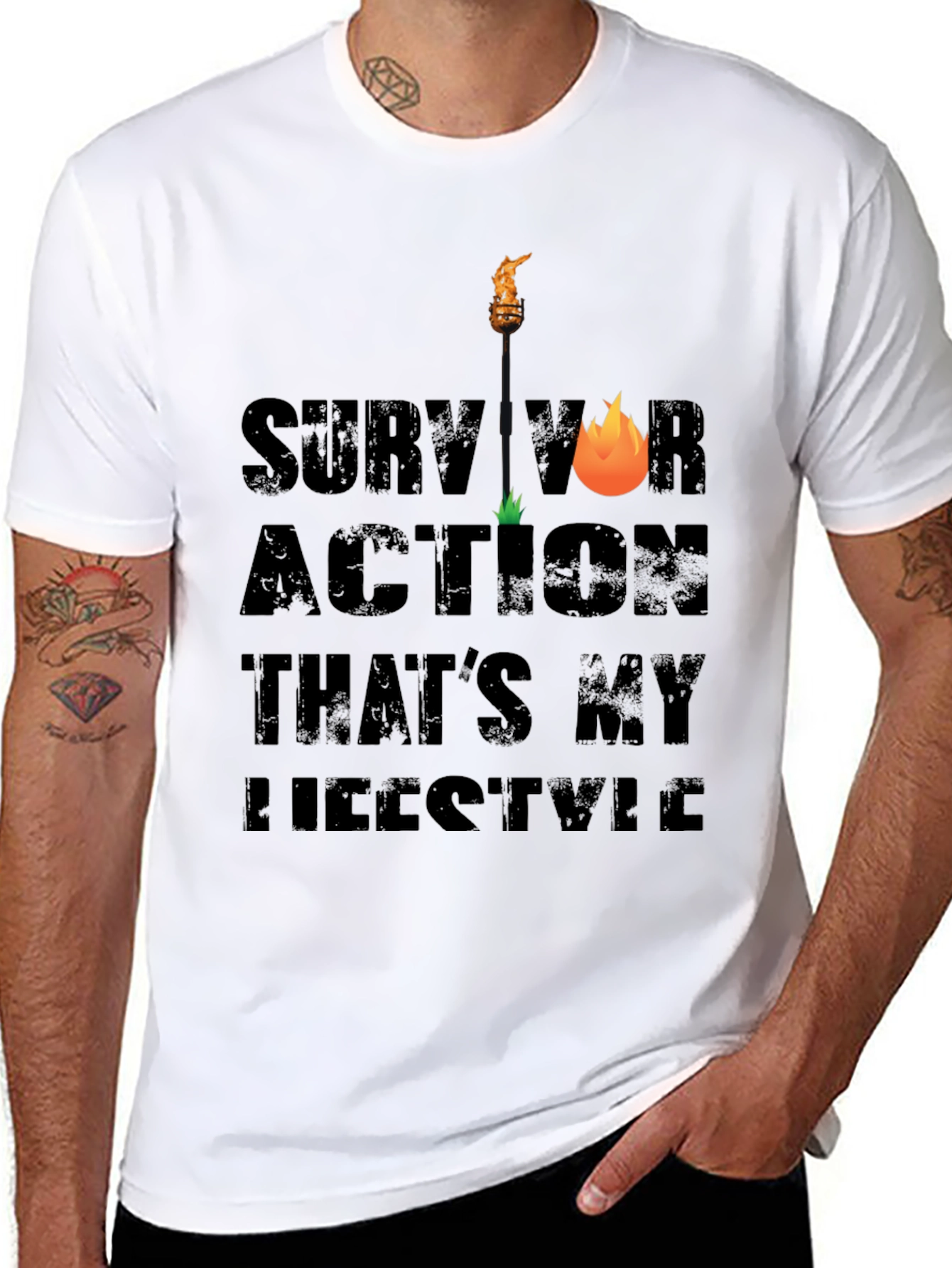 Survivor Action Lifestyle Graphic Tee
