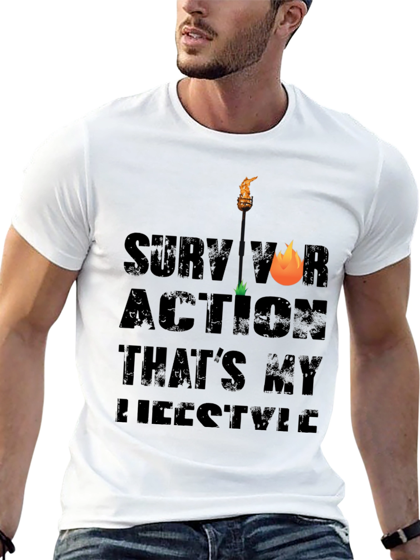 Survivor Action Lifestyle Graphic Tee