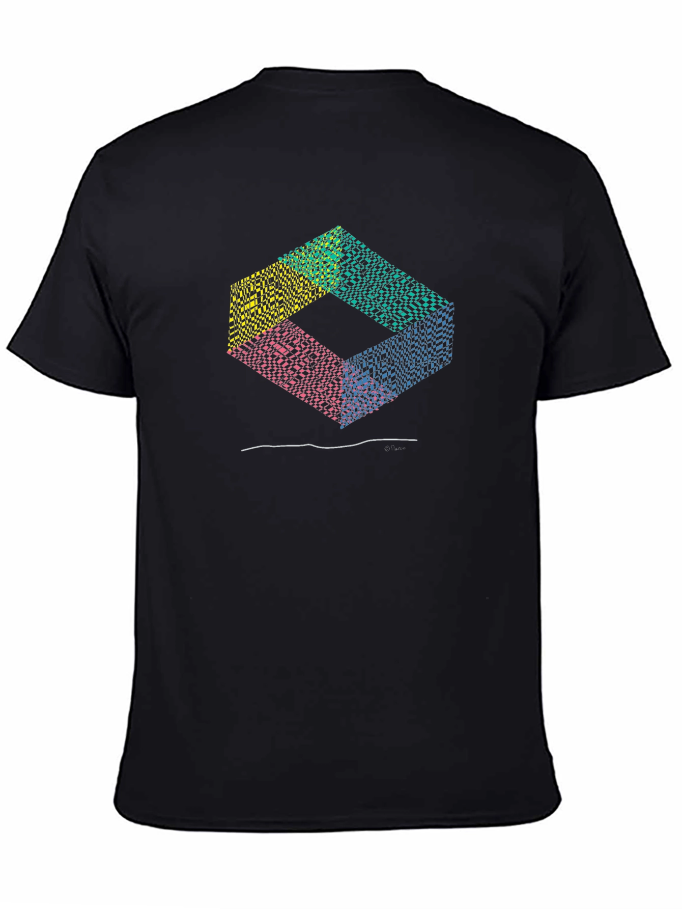 Abstract Geometric Block Graphic Tee