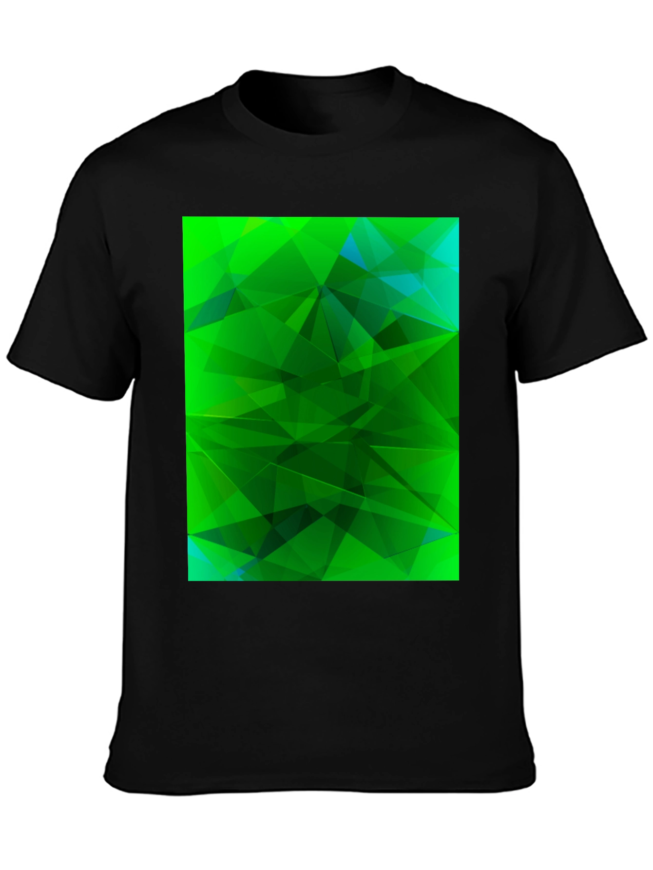 Abstract Geometric Green T-Shirt