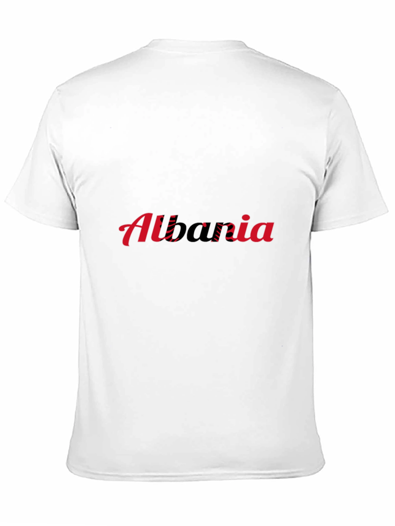 Albania Flag T-Shirt - Black Crew Neck Tee