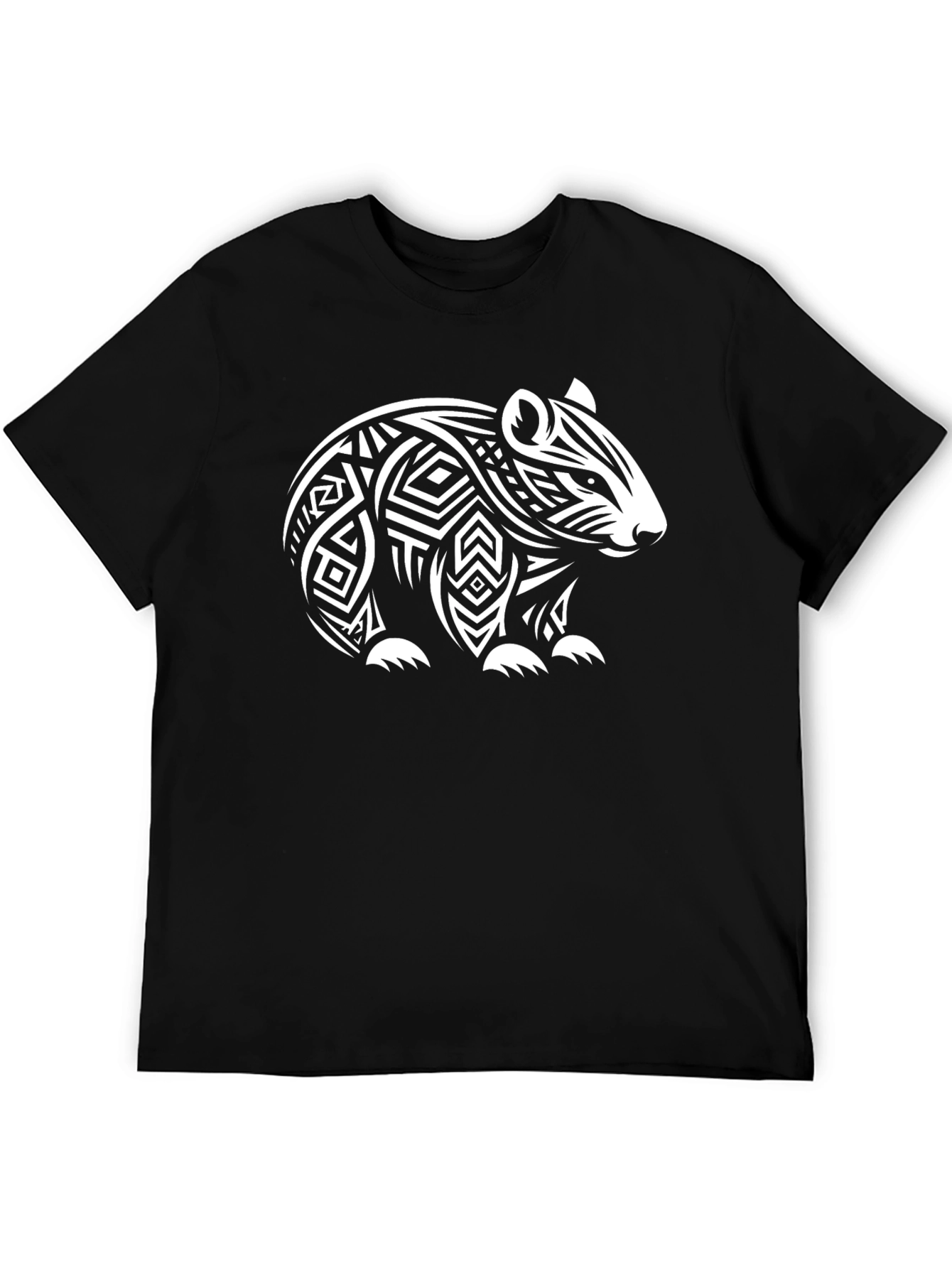 Tribal Wombat Black Tee
