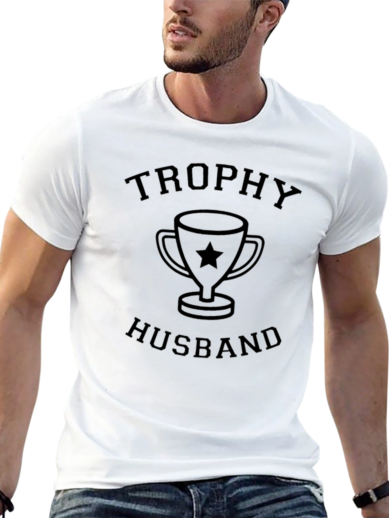 Trophy Husband Graphic T-Shirt - Black