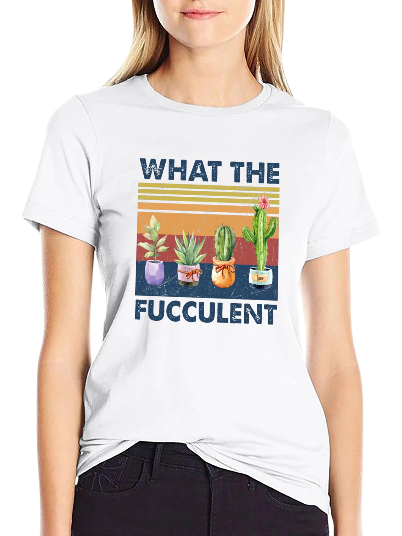 What the Fucculent T-Shirt - Cactus Lover Tee