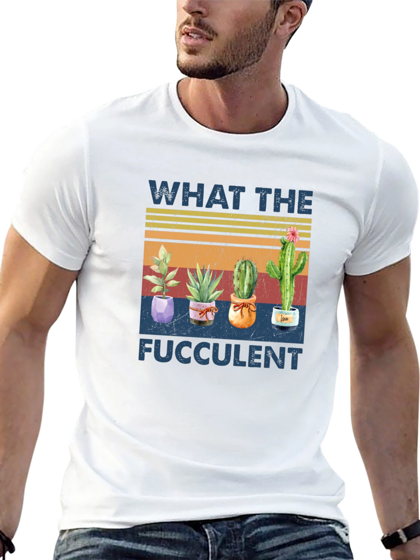 What the Fucculent T-Shirt - Cactus Lover Tee