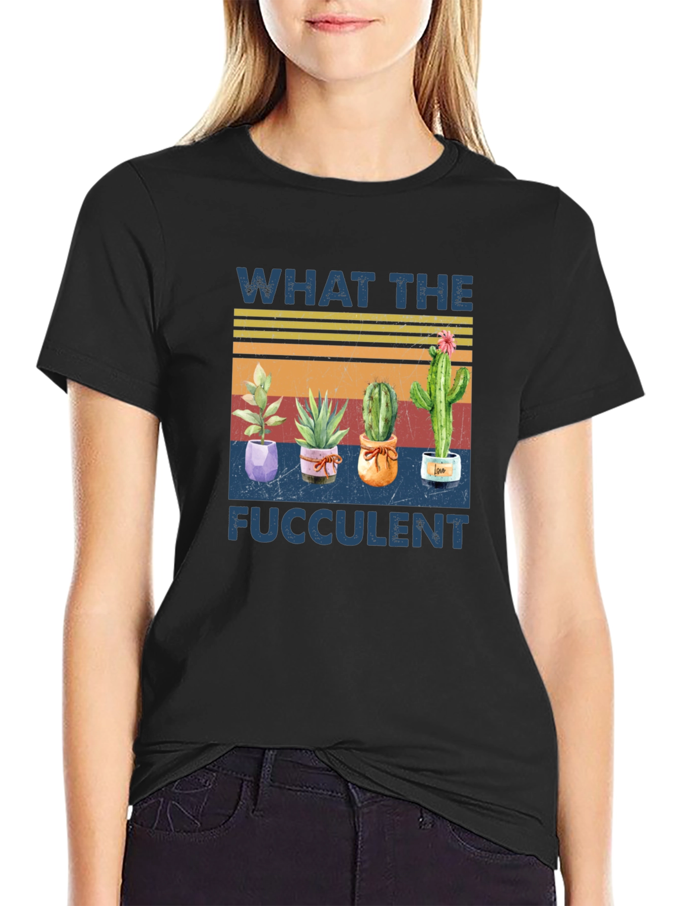 What the Fucculent T-Shirt - Cactus Lover Tee
