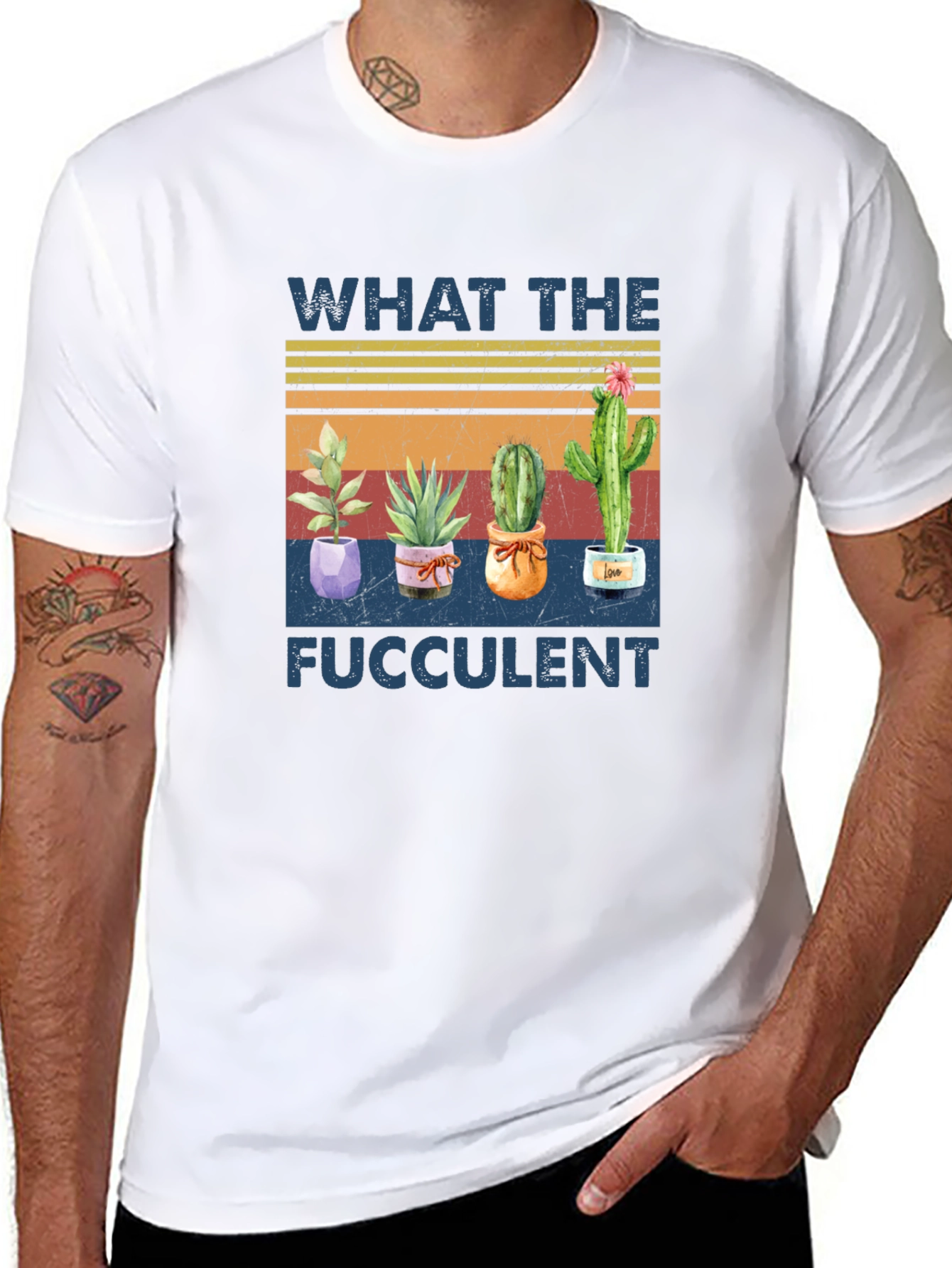 What the Fucculent T-Shirt - Cactus Lover Tee